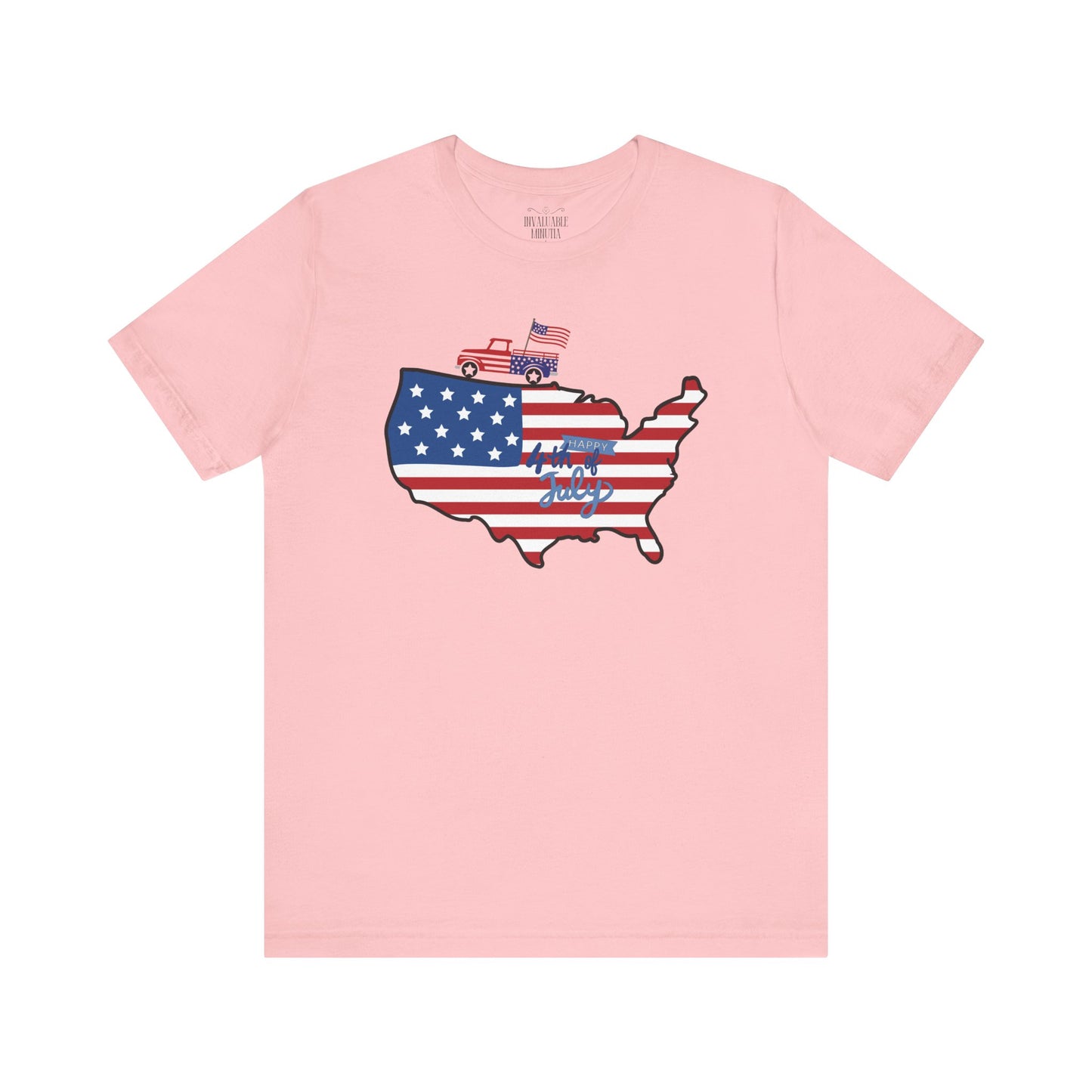 All-American USA Map & Truck Tee β Unisex Bella+Canvas Jersey Tee - 4th of July T-Shirt