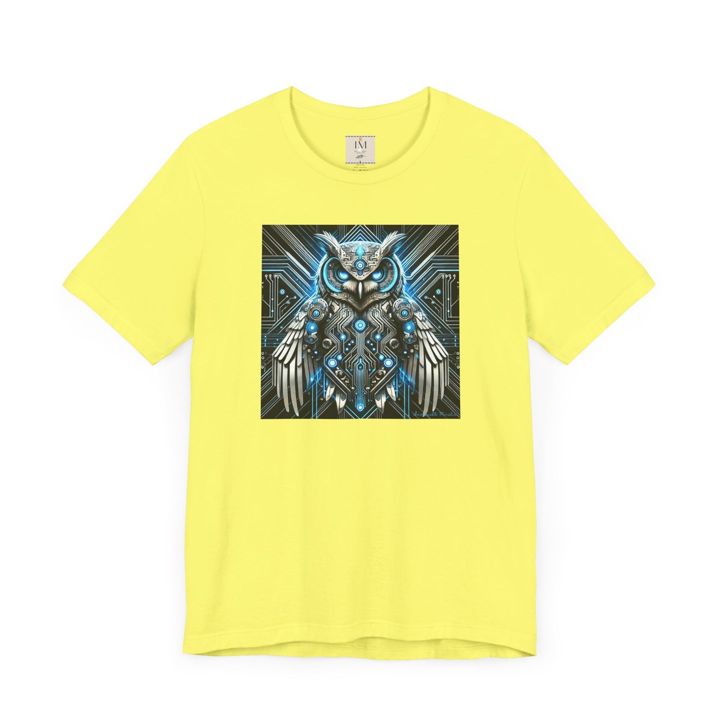 Mystical Cybernetic Owl Graphic Tee - Unisex Tch Short Sleeve T-Shirt