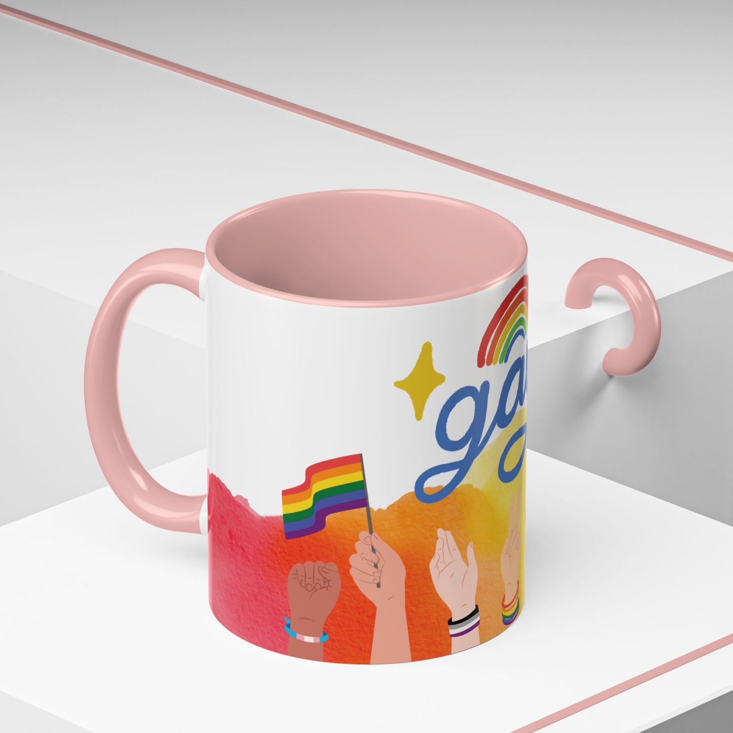 Bold Pride Accent Mug | Fun LGBTQ+ Gift | 11oz & 15oz Options