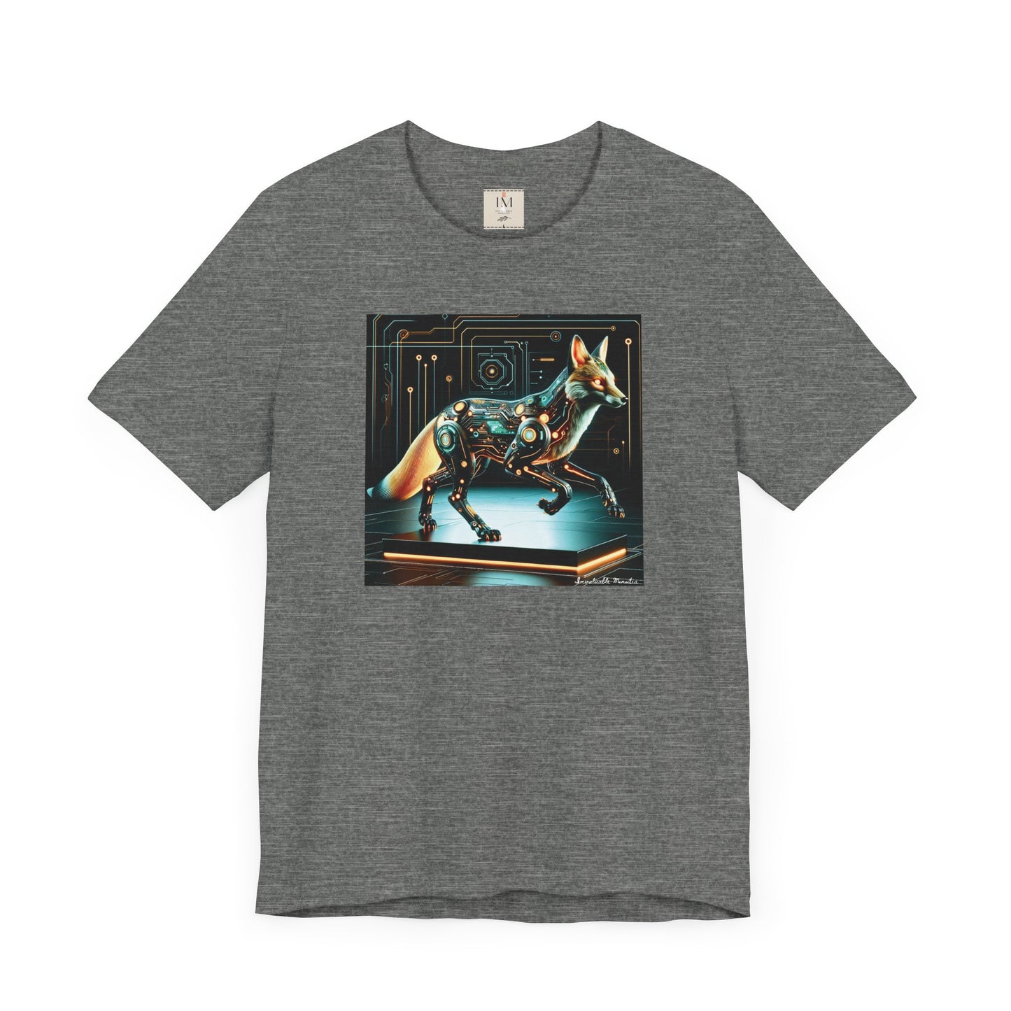 Futuristic Cybernetic Fox Graphic Tee - Unisex Jersey Short Sleeve T-Shirt