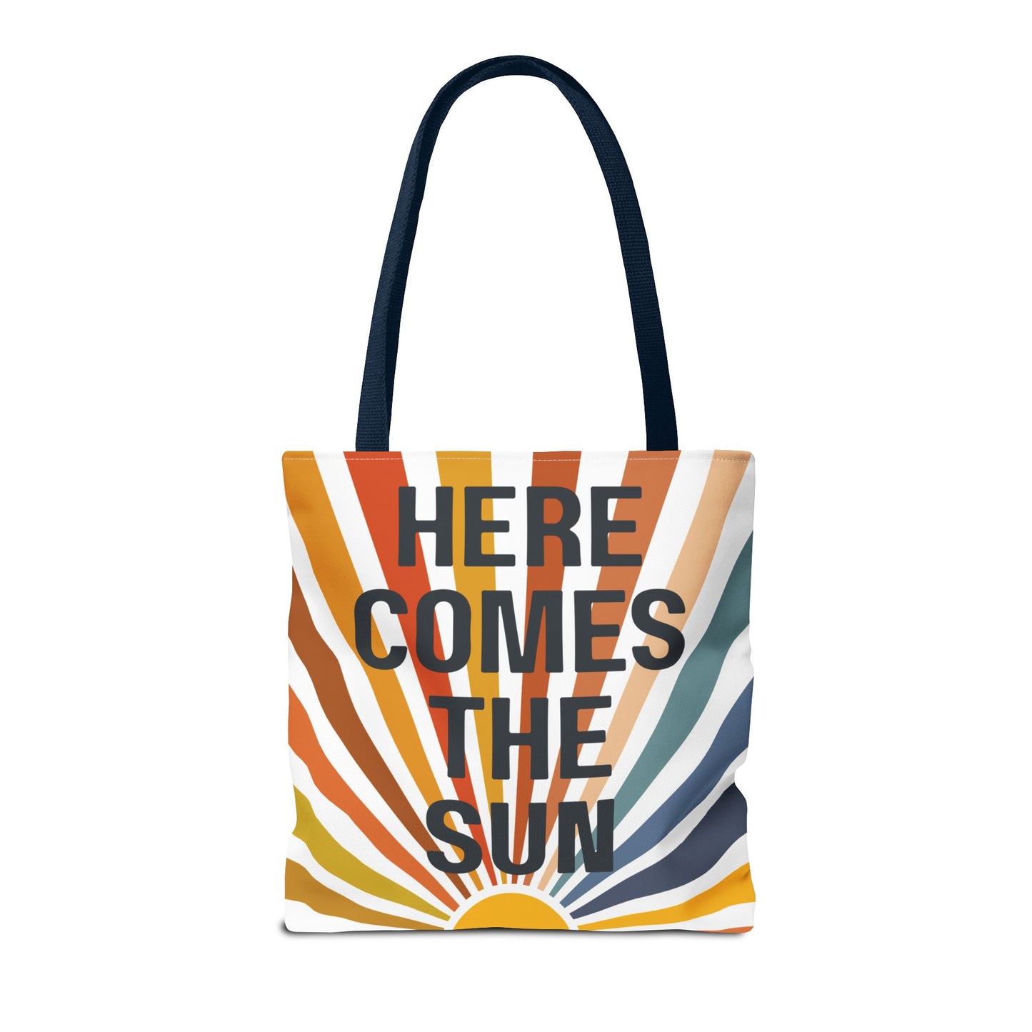 Here Comes the Sun β Retro Sunburst Tote Bag
