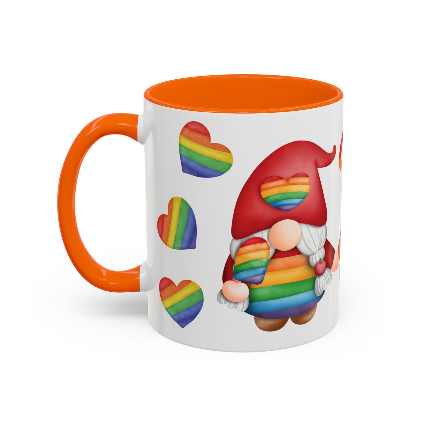 Pride Gnome Accent Mug | Rainbow Love Coffee Cup | 11oz & 15oz