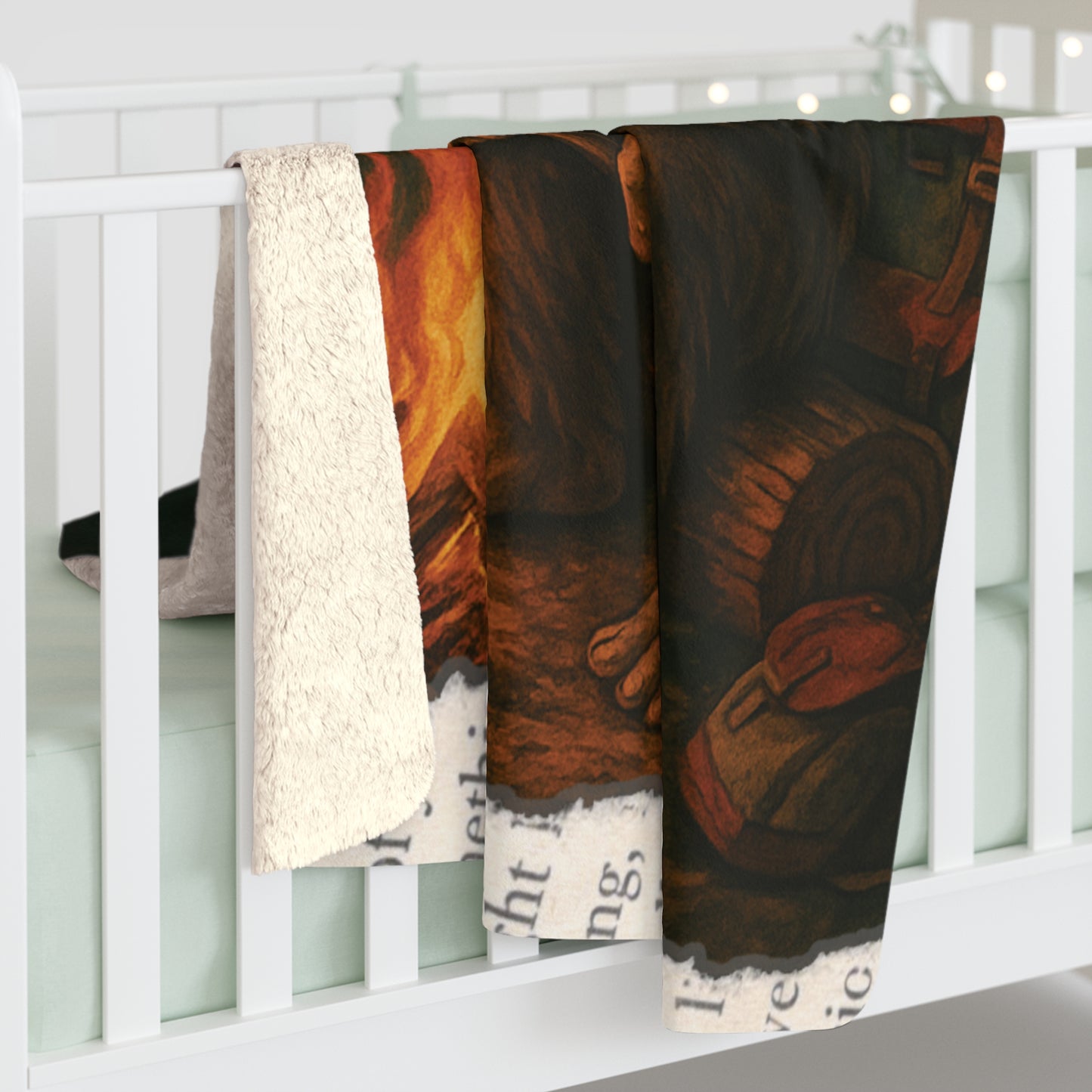 π₯ Bigfoot Sherpa Fleece Blanket β Campfire Cryptid Cozy Vibes