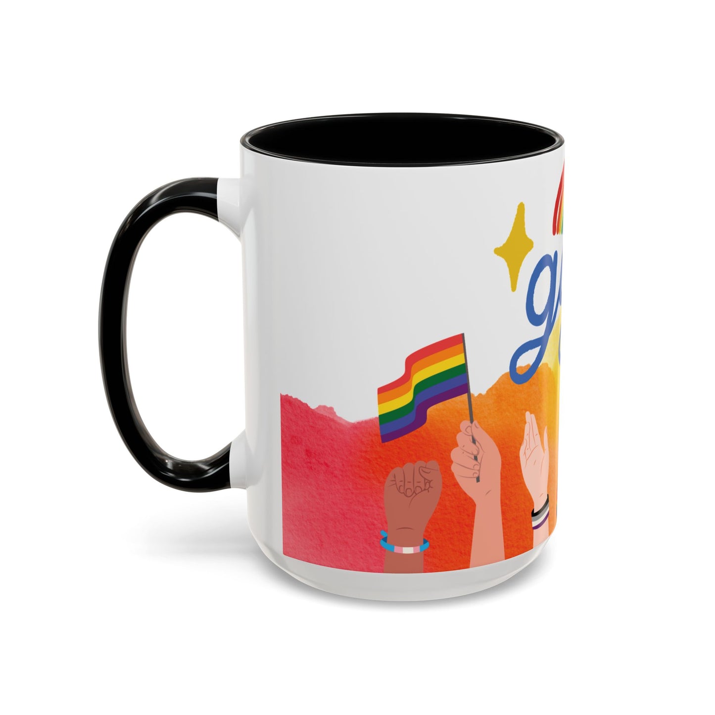 Bold Pride Accent Mug | Fun LGBTQ+ Gift | 11oz & 15oz Options