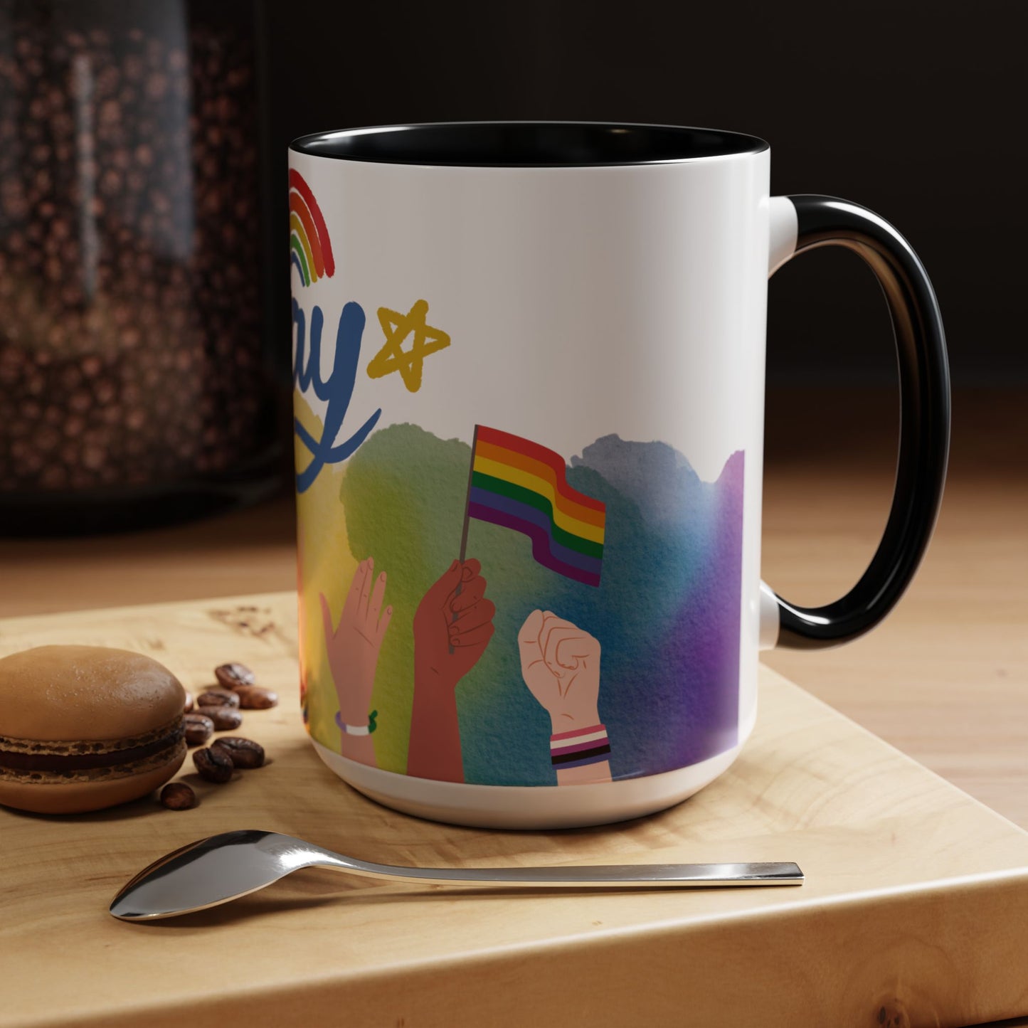 Bold Pride Accent Mug | Fun LGBTQ+ Gift | 11oz & 15oz Options