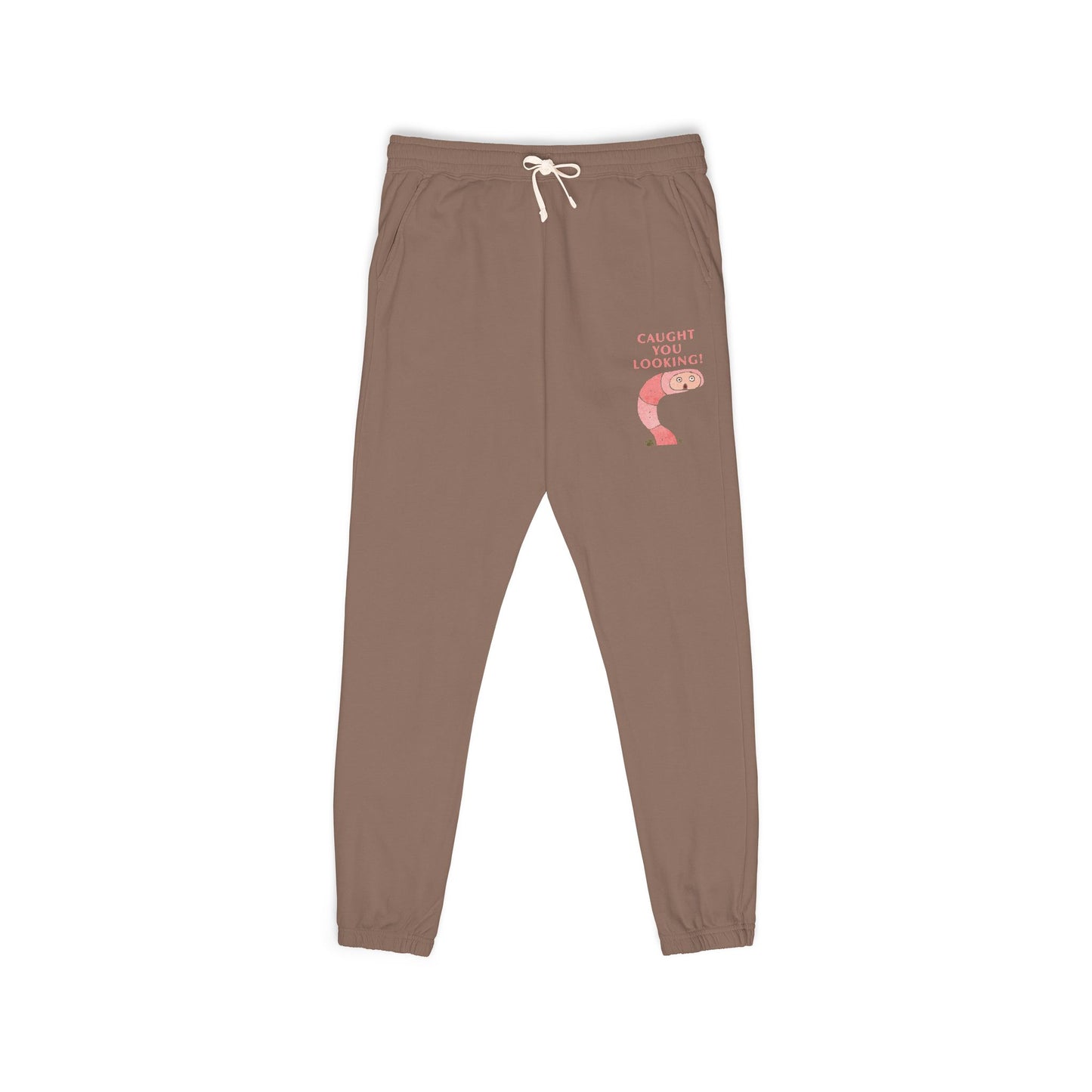 Caught You Looking! Funny Worm — Unisex Garment-Dyed Fleece Sweatpants (Comfort Colors® 1469) | Invaluable Minutia
