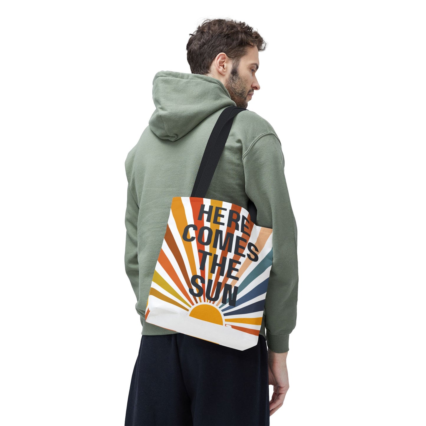 Here Comes the Sun β Retro Sunburst Tote Bag