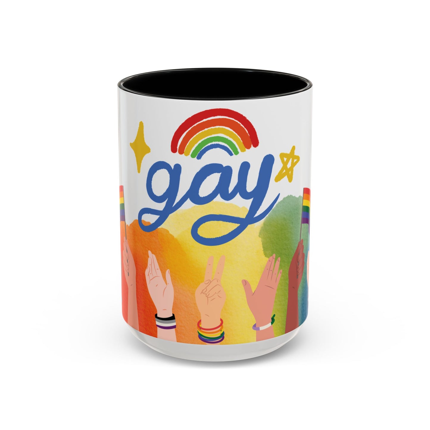 Bold Pride Accent Mug | Fun LGBTQ+ Gift | 11oz & 15oz Options