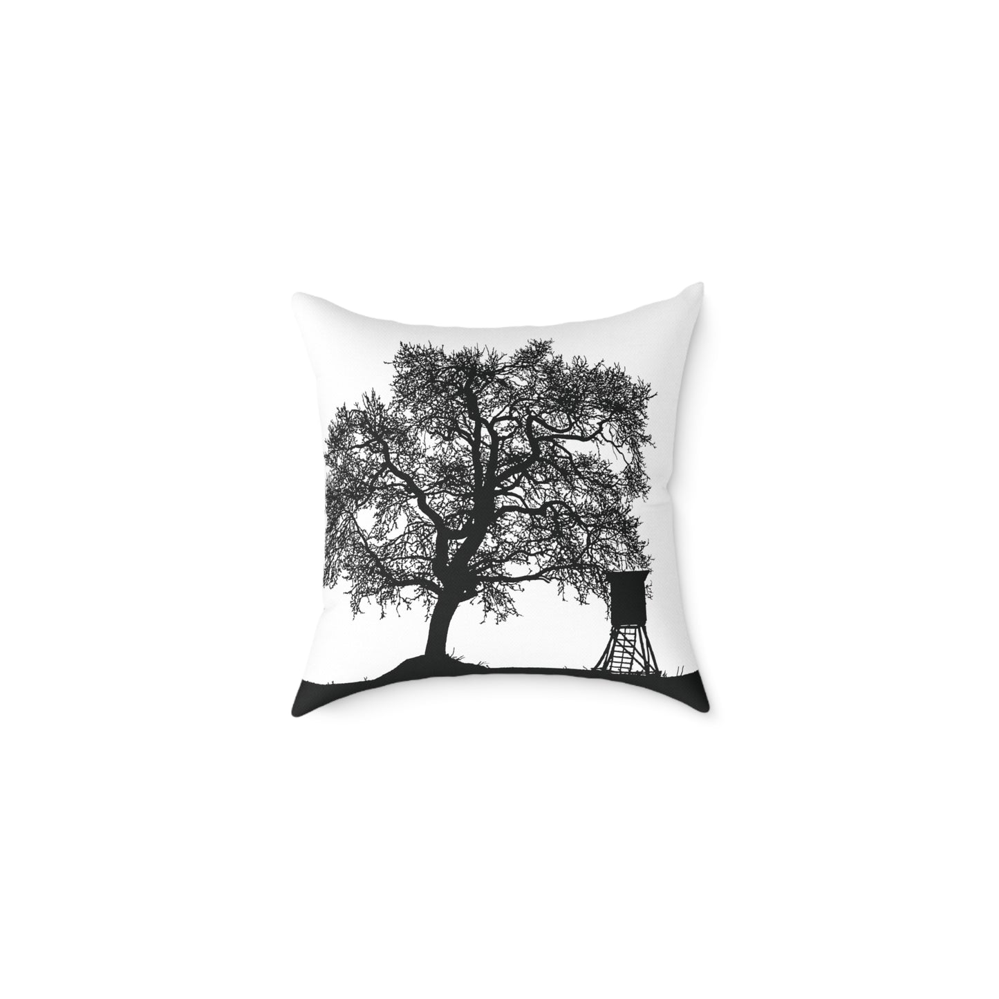 Lone Tree & Water Tower Silhouette Throw Pillow β Dark Countrycore Accent for Moody Spaces Home Decor Throw Pillows