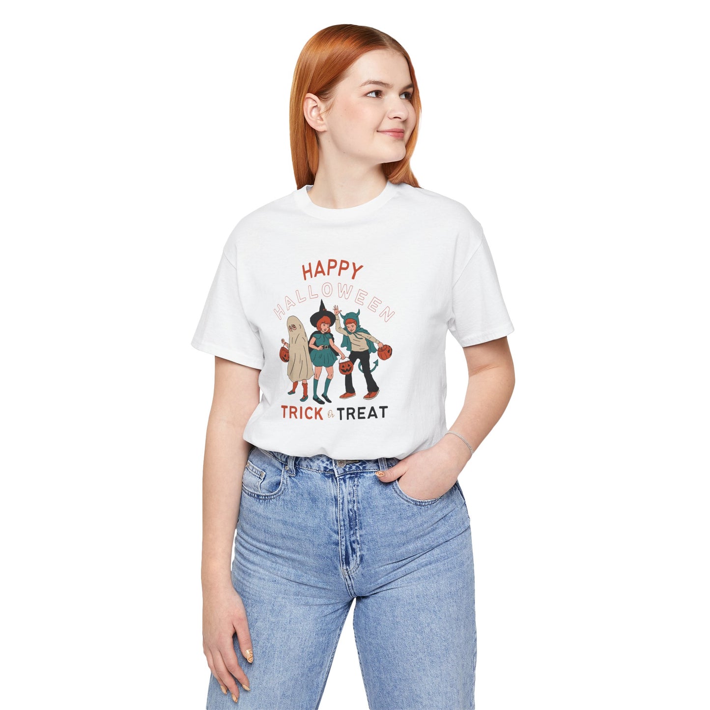 Happy Halloween Trick or Treat Vintage Vibe Tee โ Bella+Canvas 3001