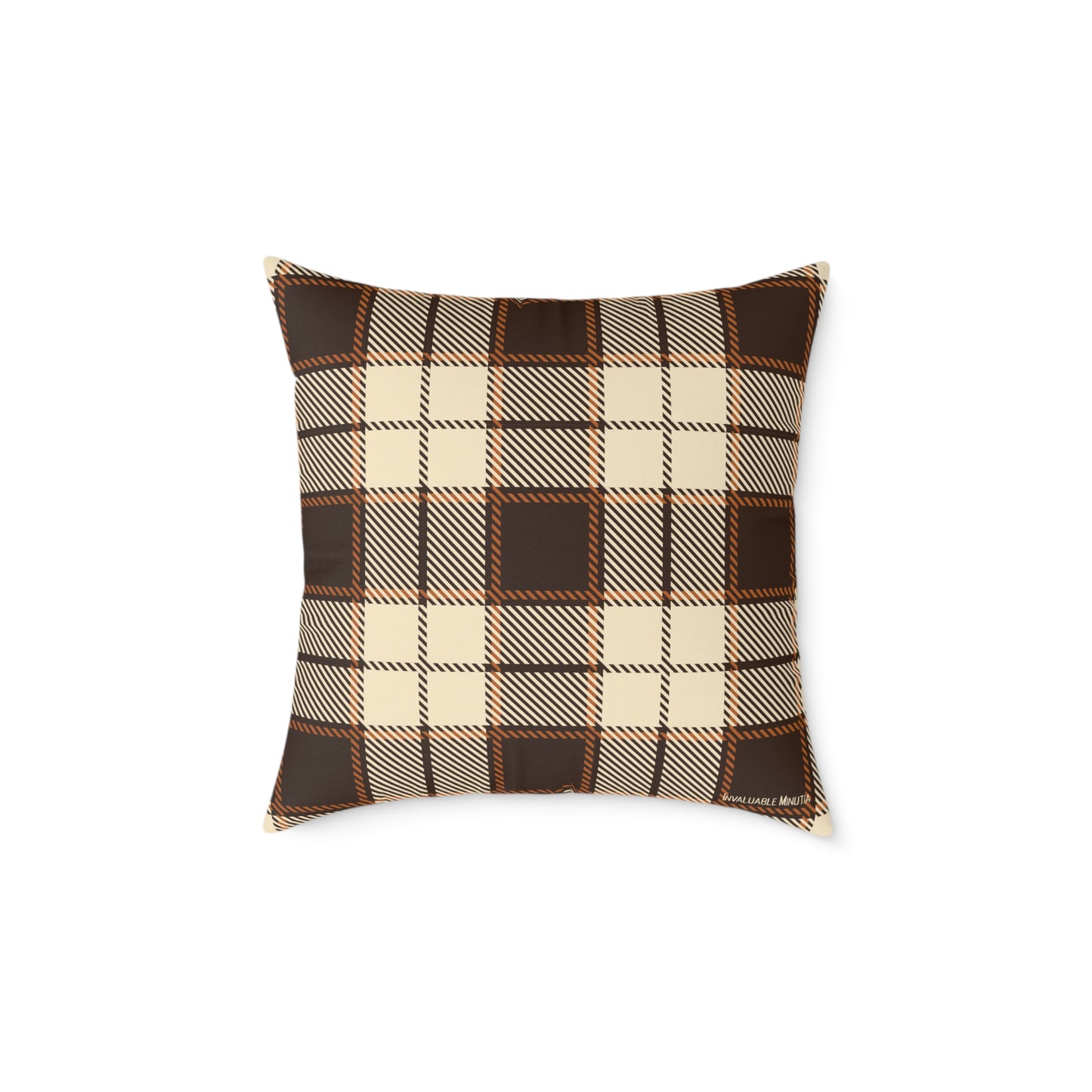 Gothic Halloween Throw Pillow – Colorway Poly Canvas – Reversible Plaid – Skulls, Moths & Black Candles – Premium Fall Decor
