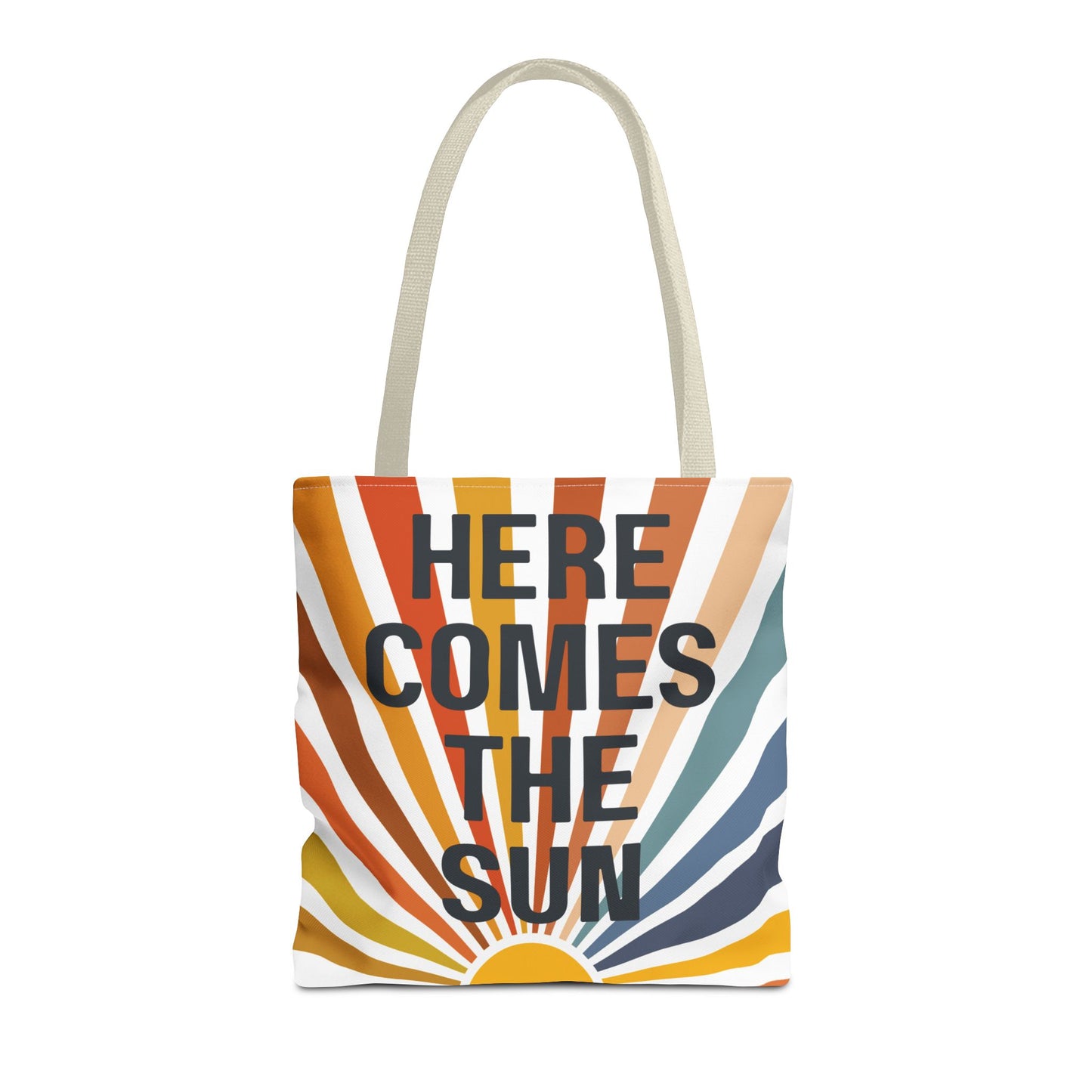 Here Comes the Sun β Retro Sunburst Tote Bag