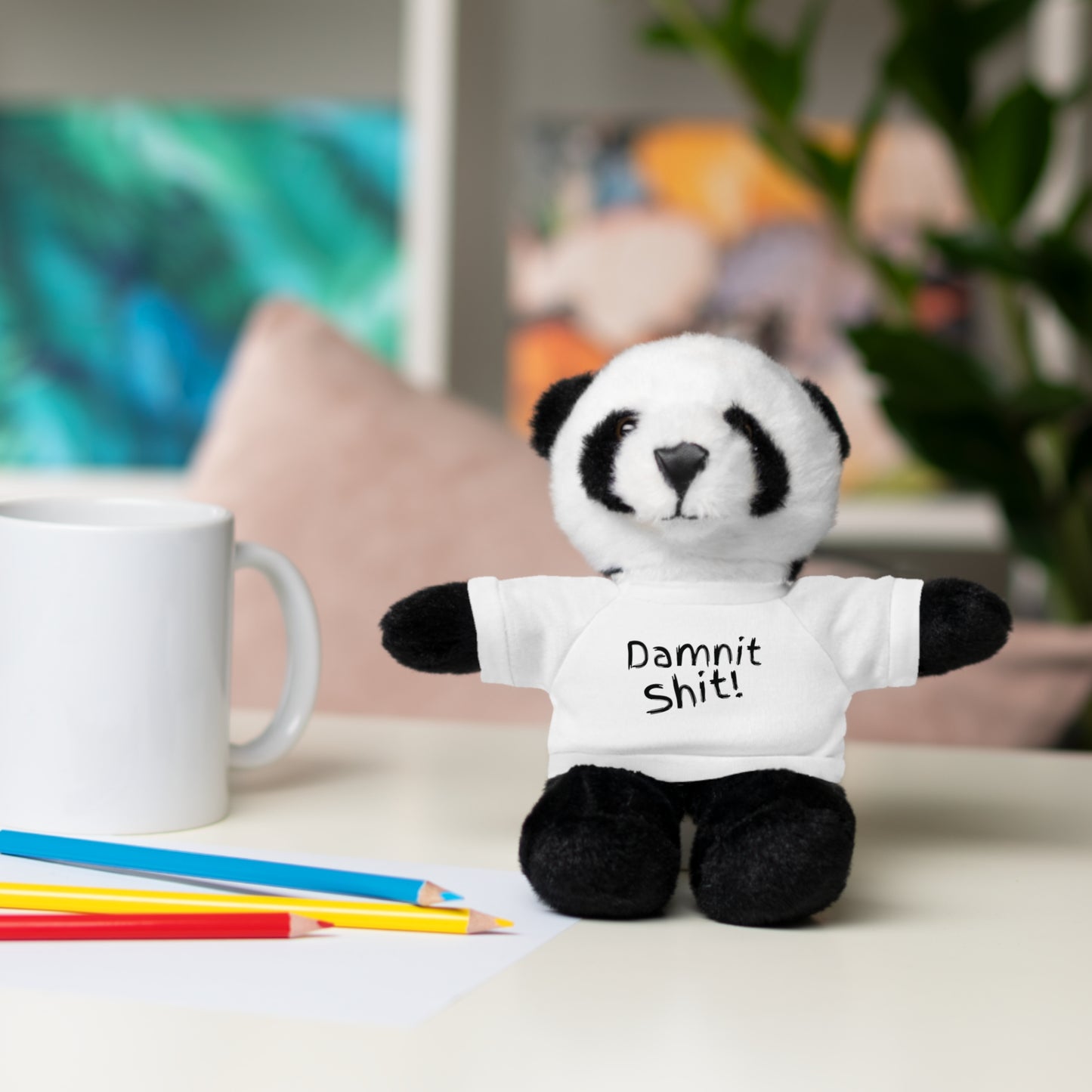 8" Funny Stuffed Animal Gift for Adults, Cute Plush Toy, Humor Bear, Sarcastic Gifts, Quirky Decor, Comfort Toy with Quote