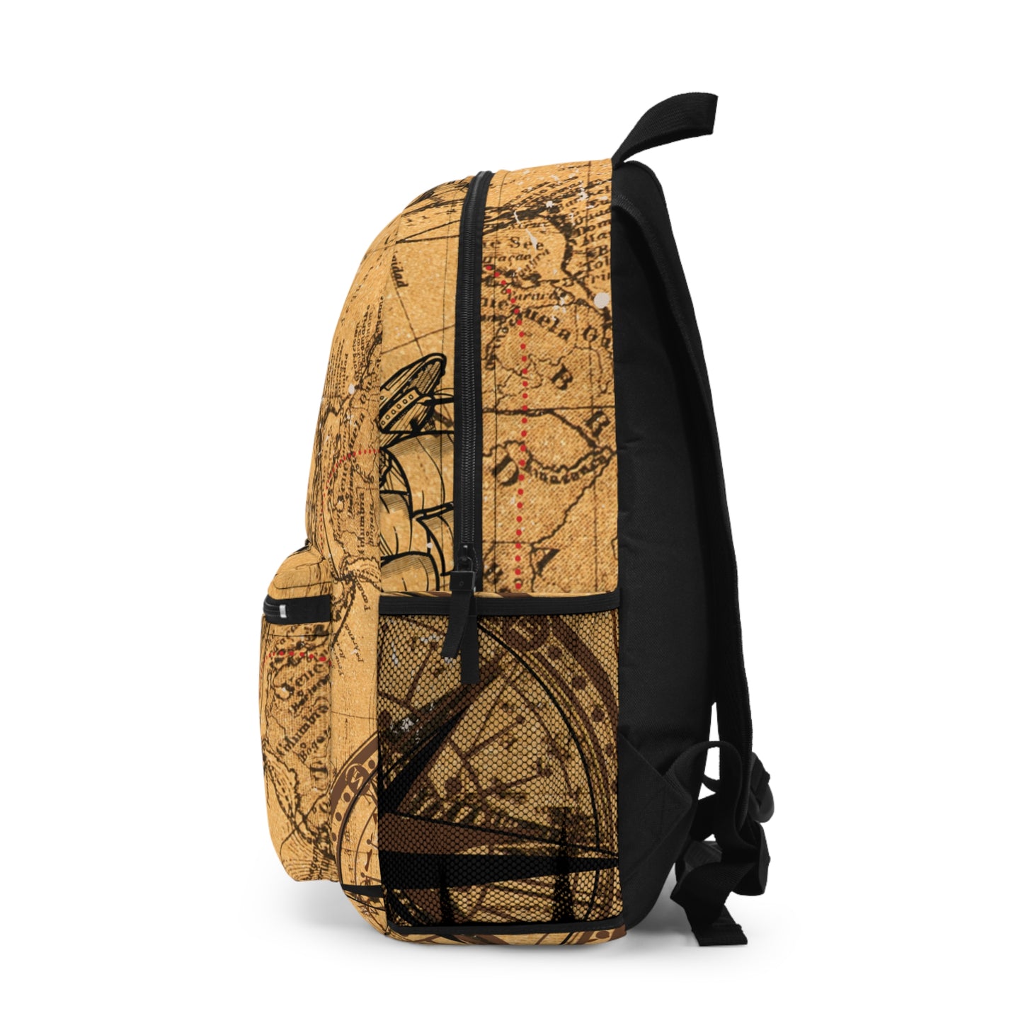 “Old World Explorer” – Vintage Map Backpack