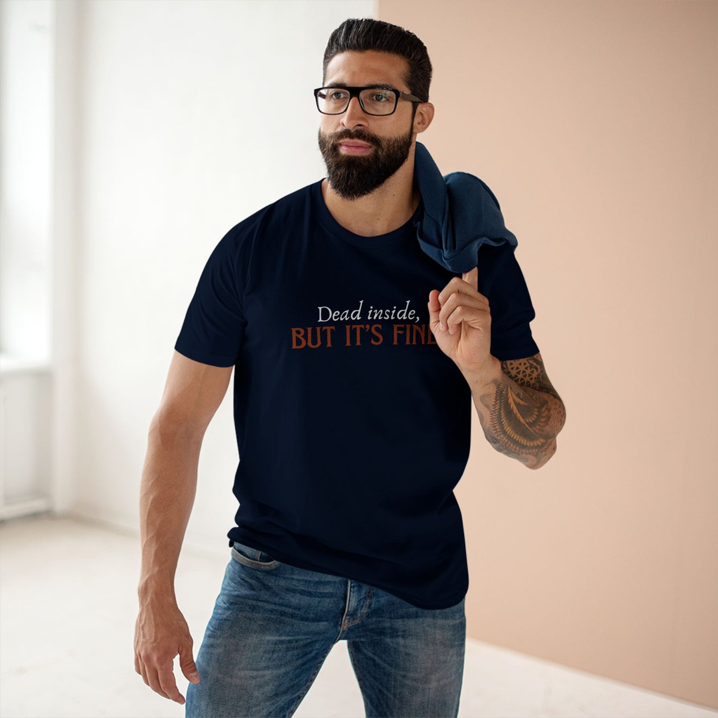 Dead Inside But It’s Fine – Funny Sarcastic Quote T-Shirt | Premium Comfort Tee AS Colour 5001 Premium Unisex Tee