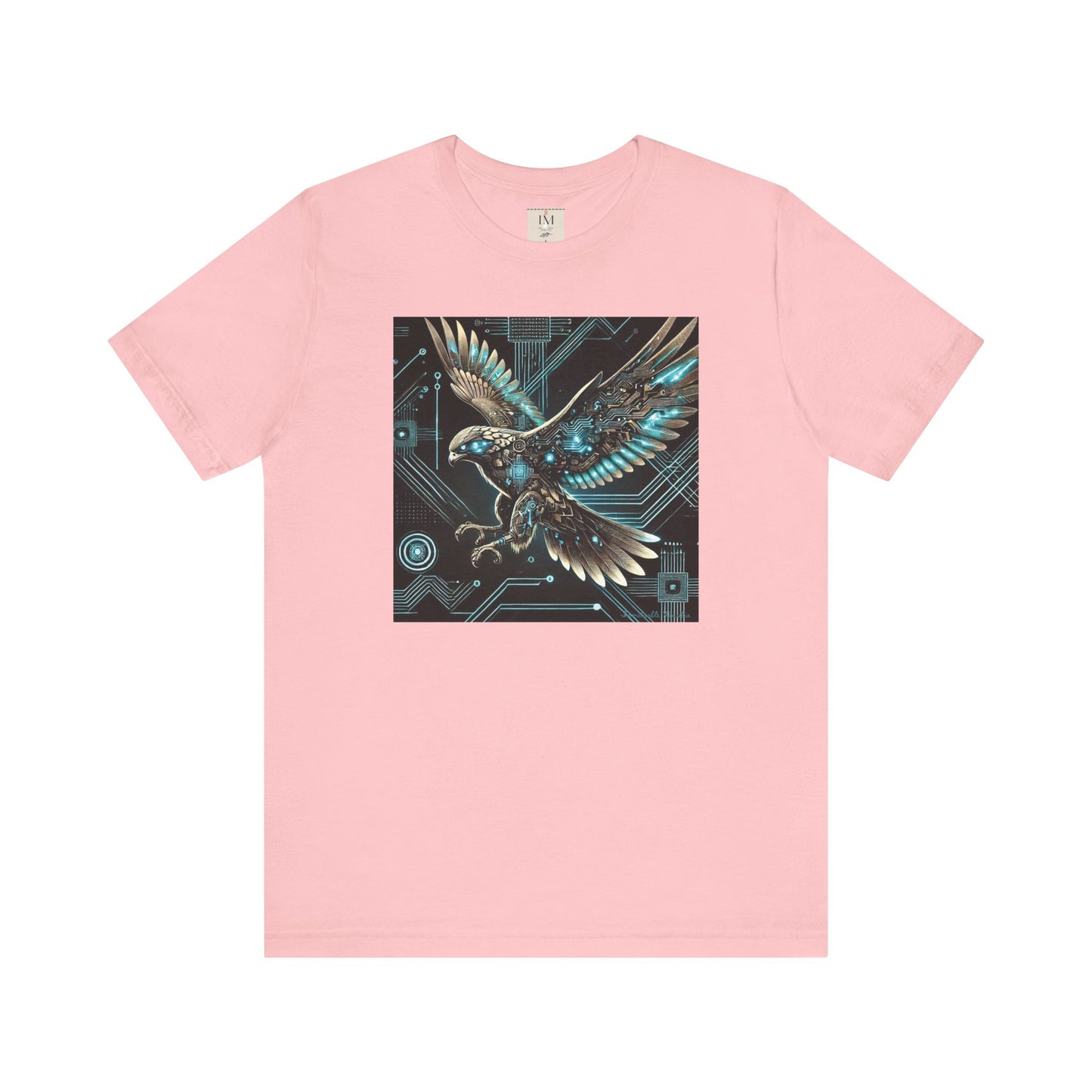 Futuristic Falcon Tech Tee - Unisex Short Sleeve Jersey Shirt - Cyber Falcon