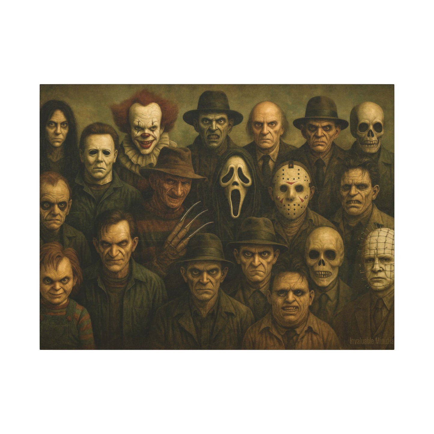 "The Crew" β Horror Legends Matte Canvas Print