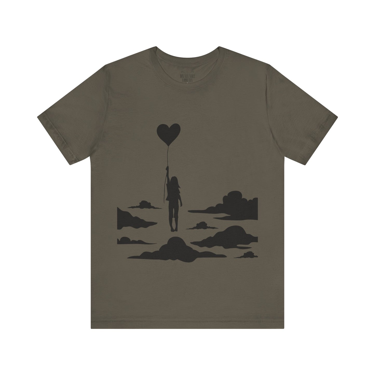 π Up and Away Tee β Heart Balloon Silhouette