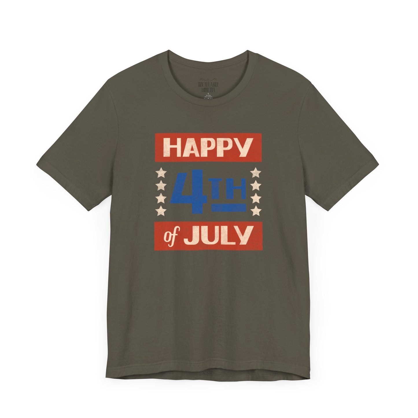 Happy 4th / Land of the Free Tee – Dual-Sided Print – Unisex Bella + Canvas Jersey T-Shirt