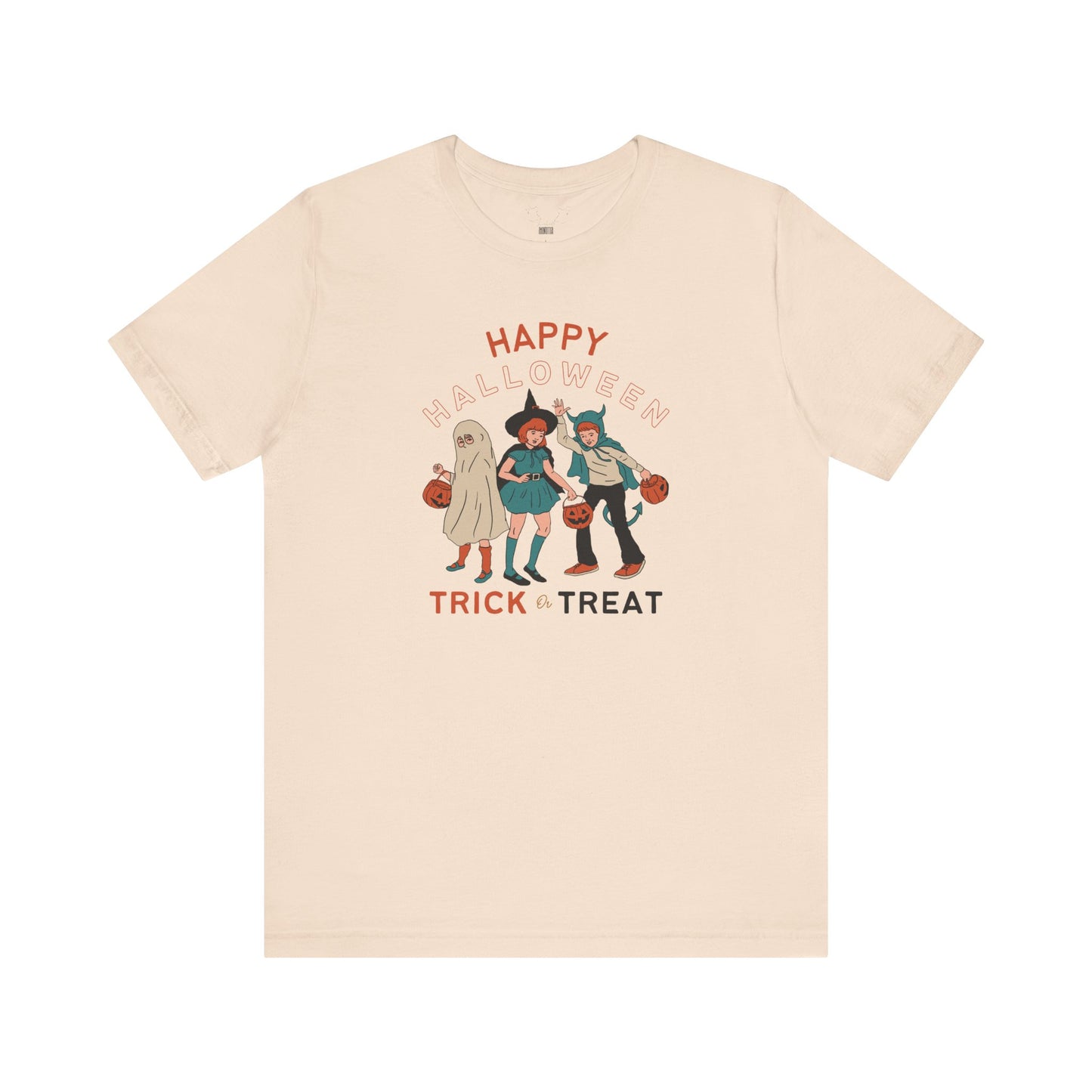 Happy Halloween Trick or Treat Vintage Vibe Tee โ Bella+Canvas 3001