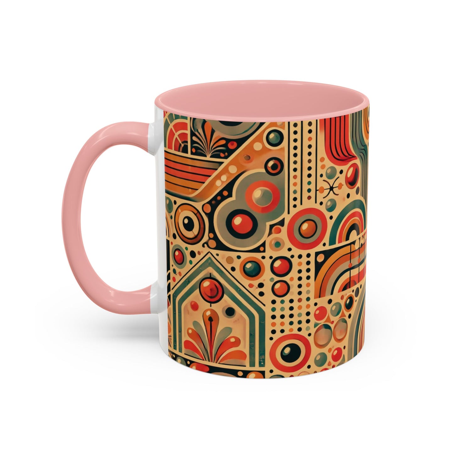 πΏ Retro Boho Accent Coffee Mug | 11oz & 15oz Ceramic Cup | Custom Colors Available