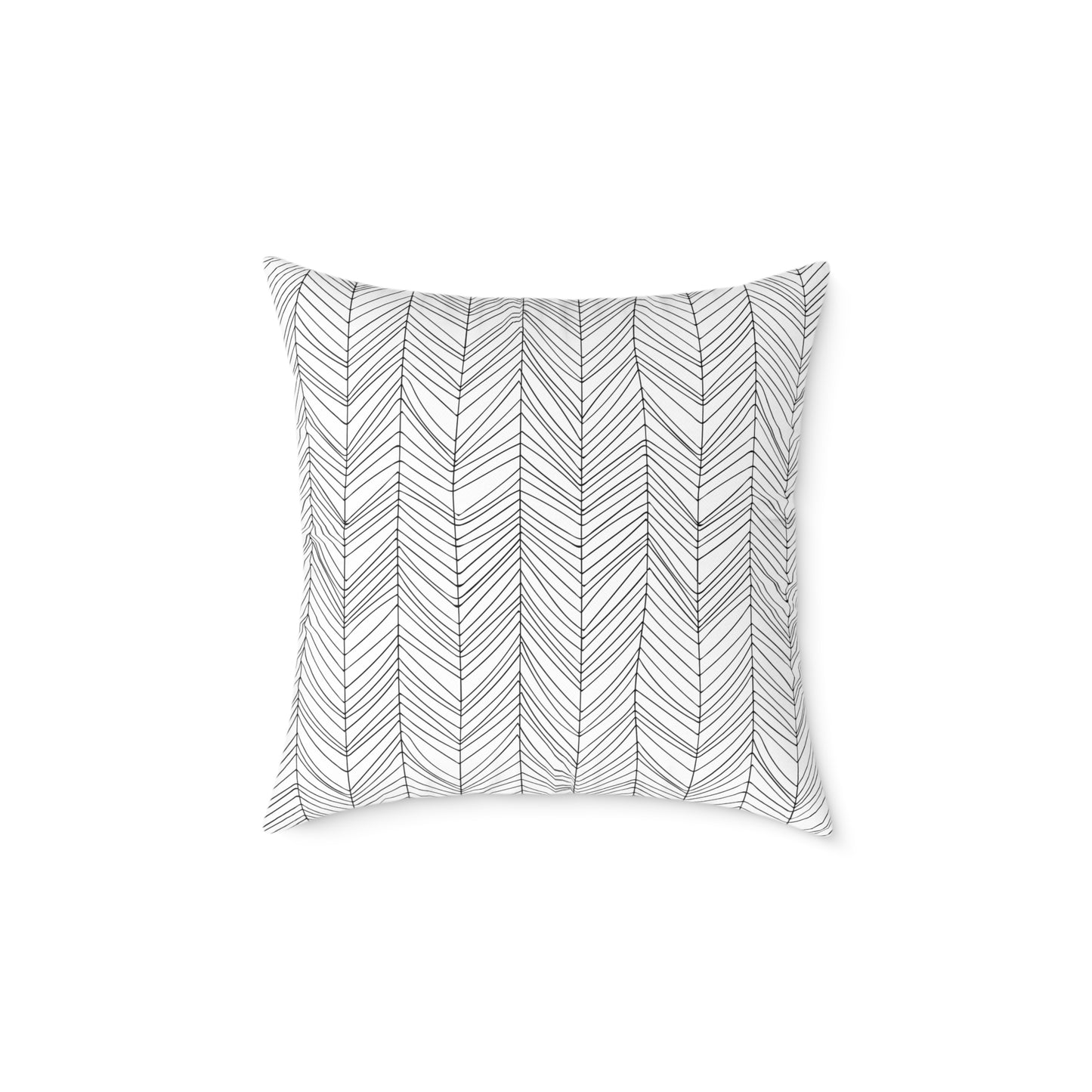 Stillwater Divide Silhouette Pillow β Liminal Lake Vibes for Moody Minimalists - Canvas Throw Pillow Home Decor