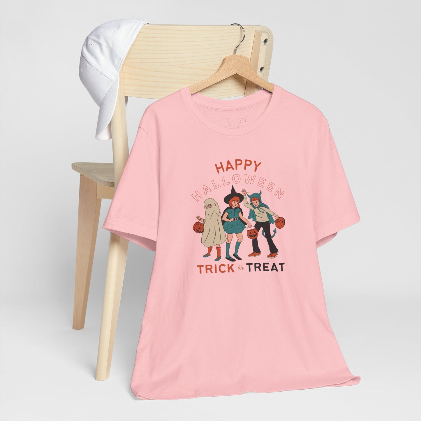 Happy Halloween Trick or Treat Vintage Vibe Tee โ Bella+Canvas 3001