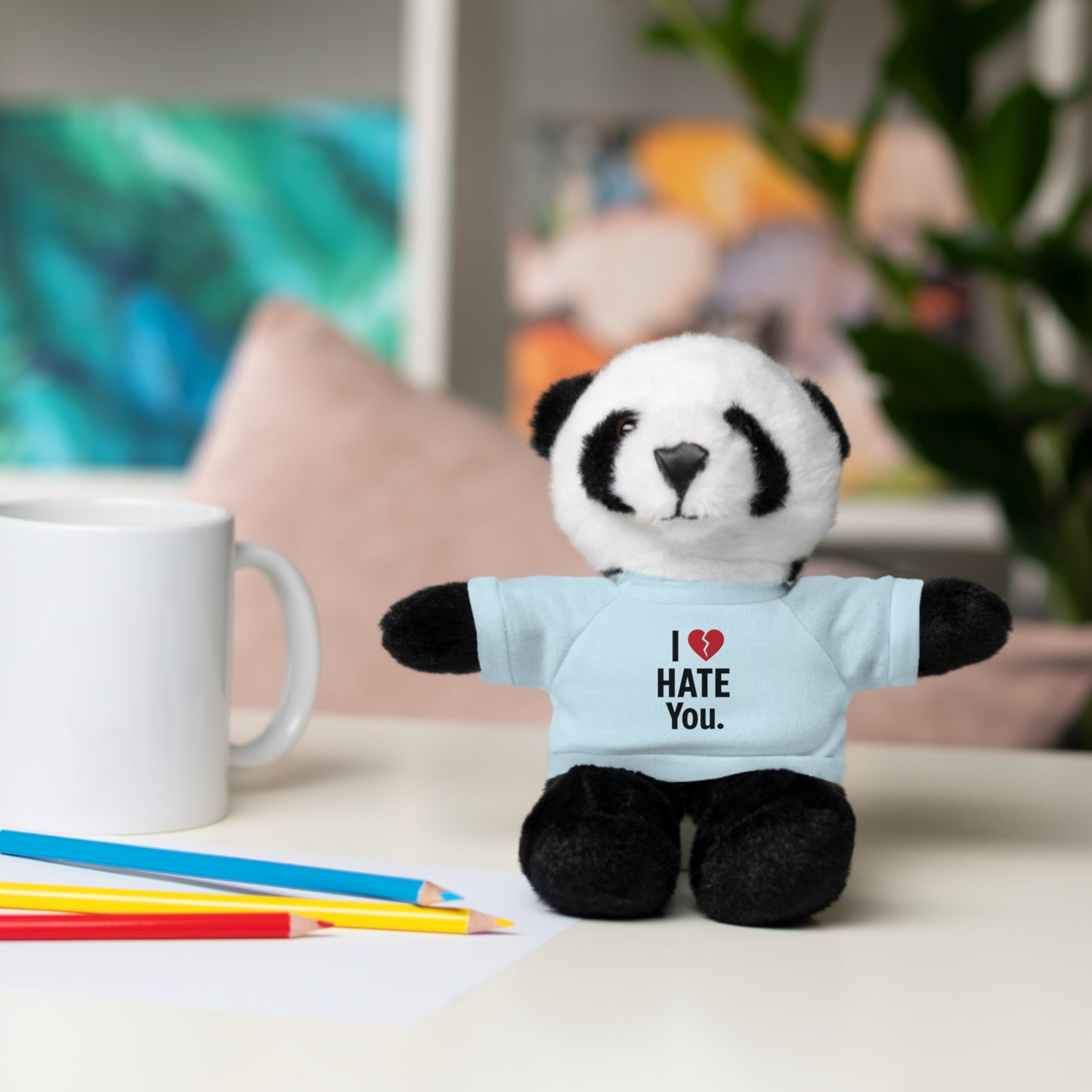 8" Stuffed Animal Gift for Adults, Cute Plush Toy, Humor Bear, Sarcastic Gifts, Quirky Decor, Comfort Toy with Quote