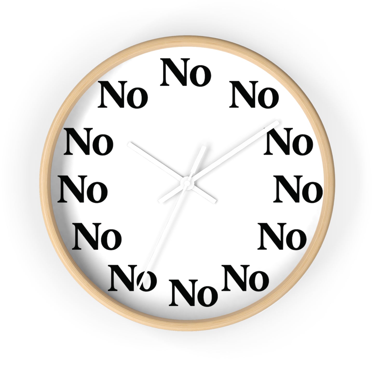 Funny Sarcastic Wall Clock – All Hours Say NO – Boutique 10” Clock for ADHD, Burnout & Passive Aggression Decor