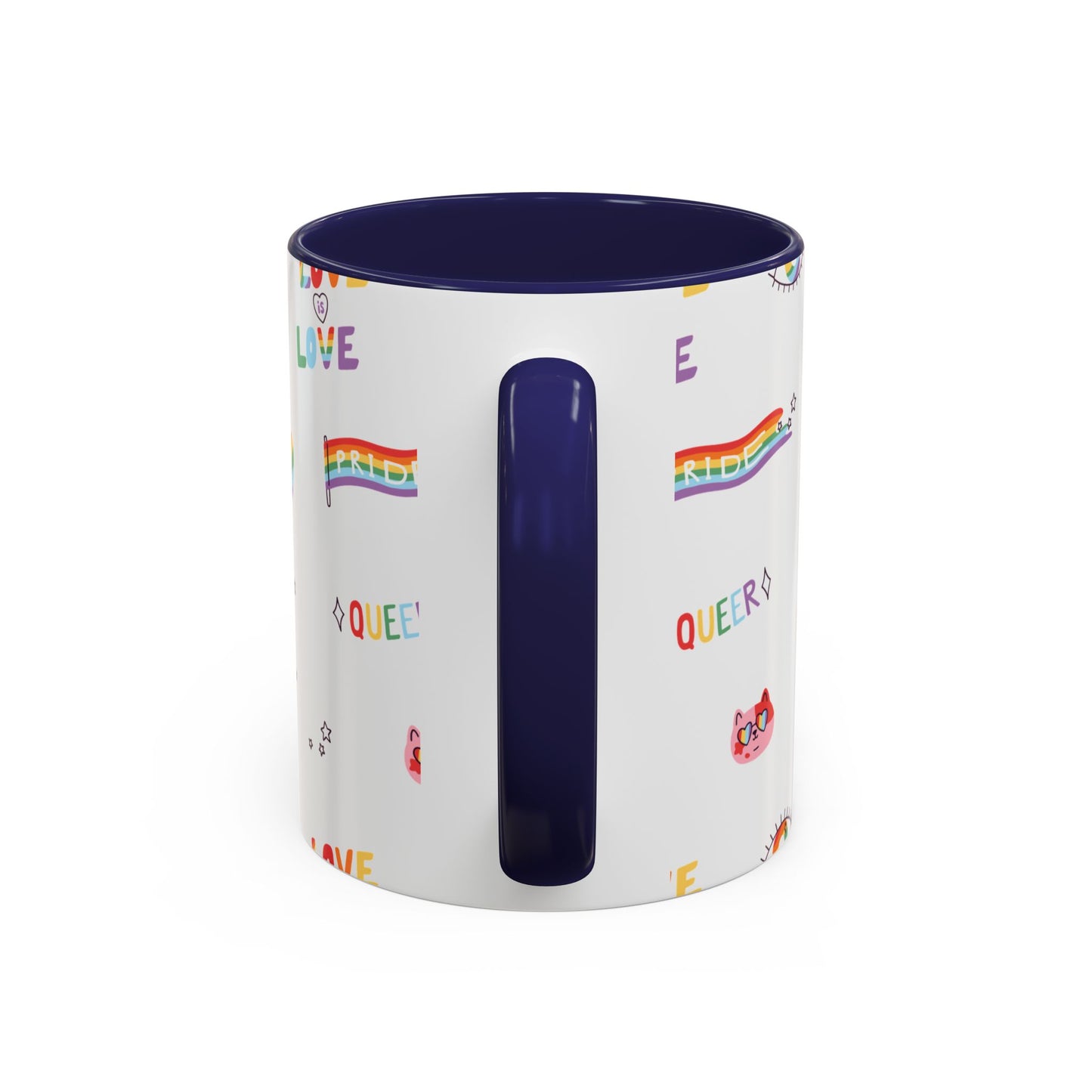 Minimalist Pride Accent Mug | LGBTQ+ Love Ceramic Cup | 11oz & 15oz