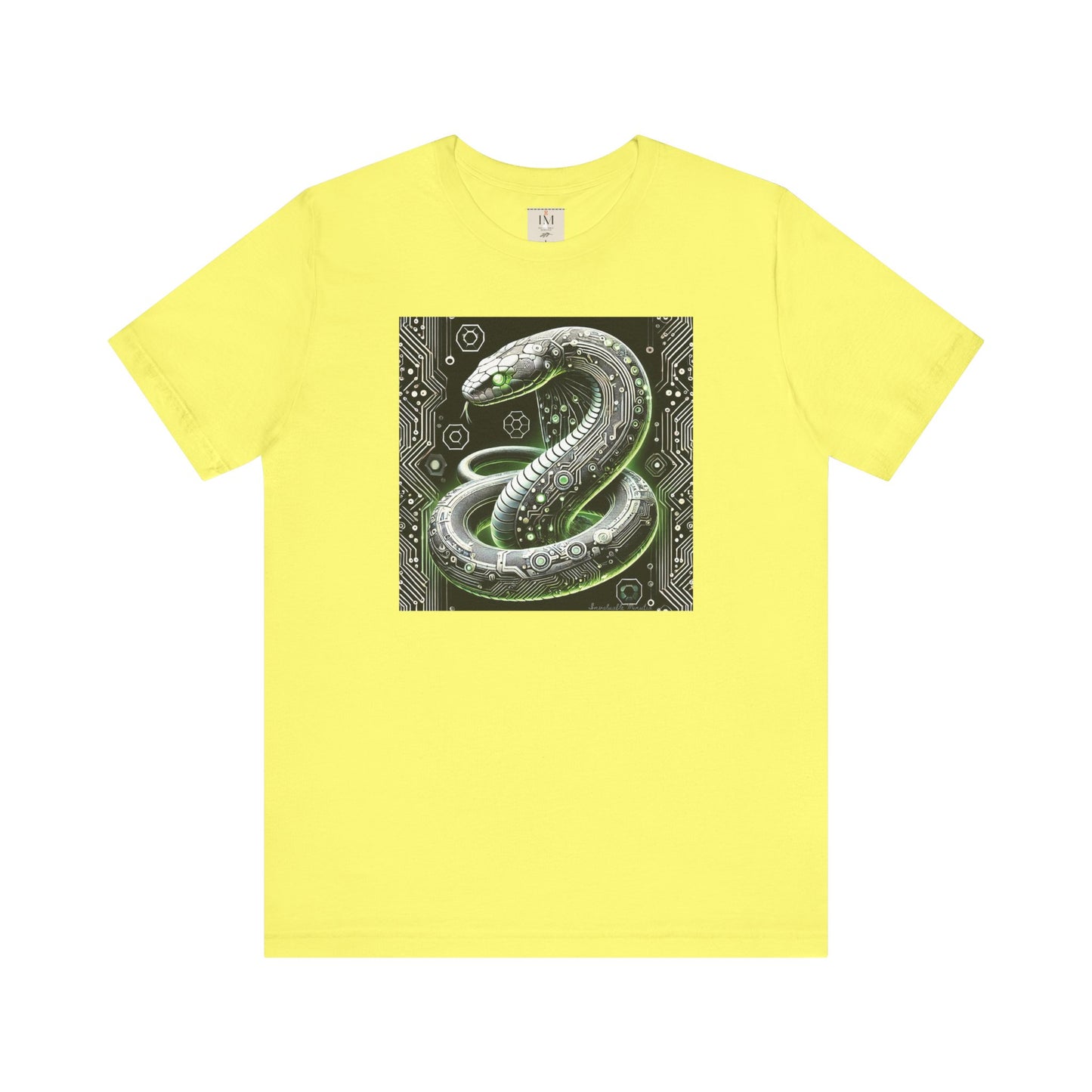 Cyber Snake Unisex Short Sleeve Tee - Futuristic Design for Tech Enthusiasts