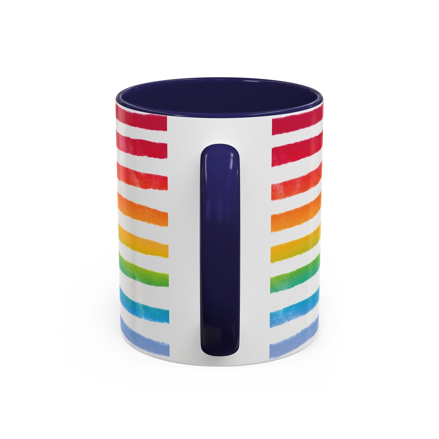 π Bold Rainbow Stripes Pride Mug | 11oz/15oz | Purple Accent