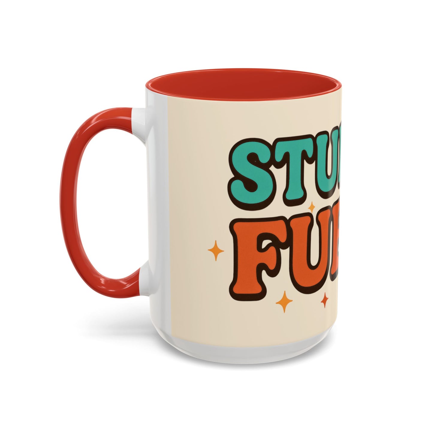 Study Fuel Color Accent Mug (11oz/15oz) – Retro Teacher/Student Coffee Cup • Back to School • Durable Ceramic