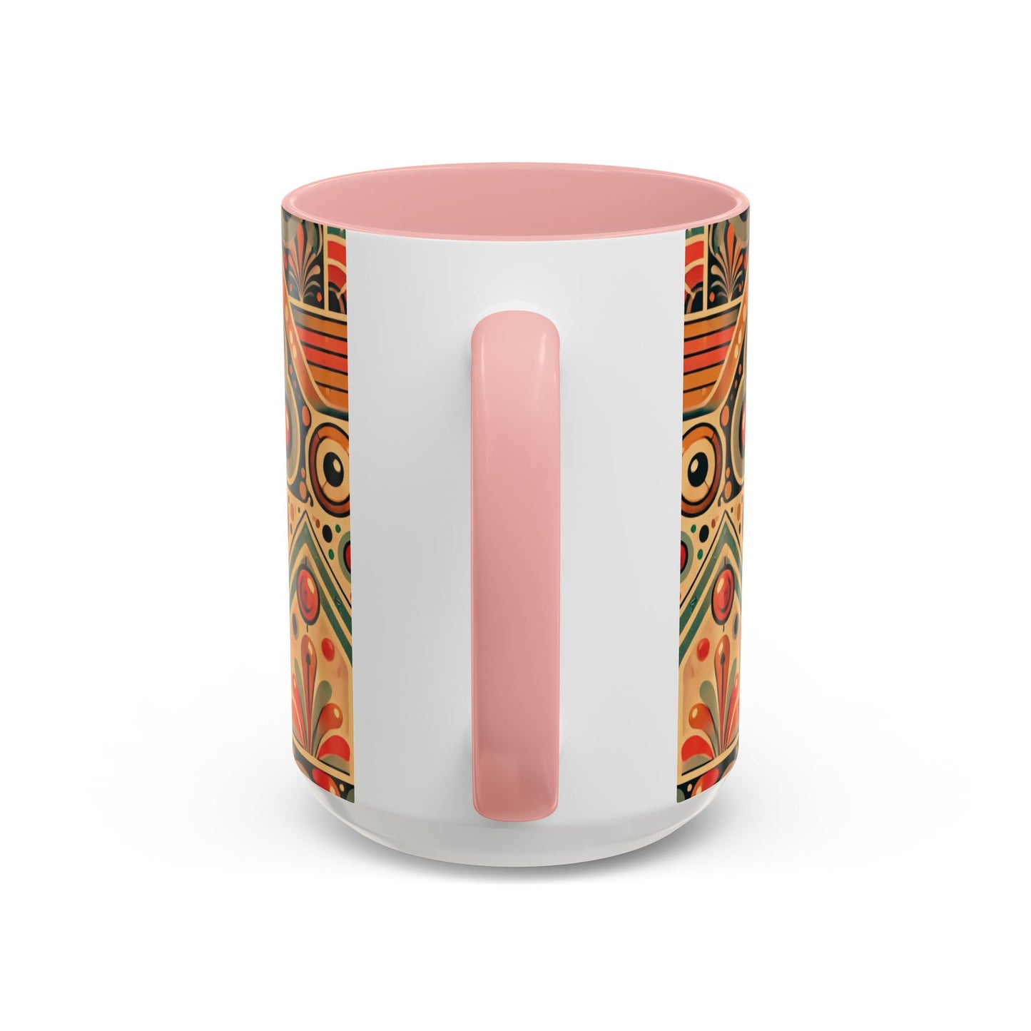 πΏ Retro Boho Accent Coffee Mug | 11oz & 15oz Ceramic Cup | Custom Colors Available