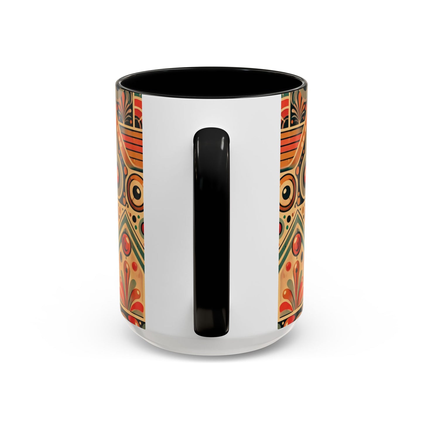 πΏ Retro Boho Accent Coffee Mug | 11oz & 15oz Ceramic Cup | Custom Colors Available