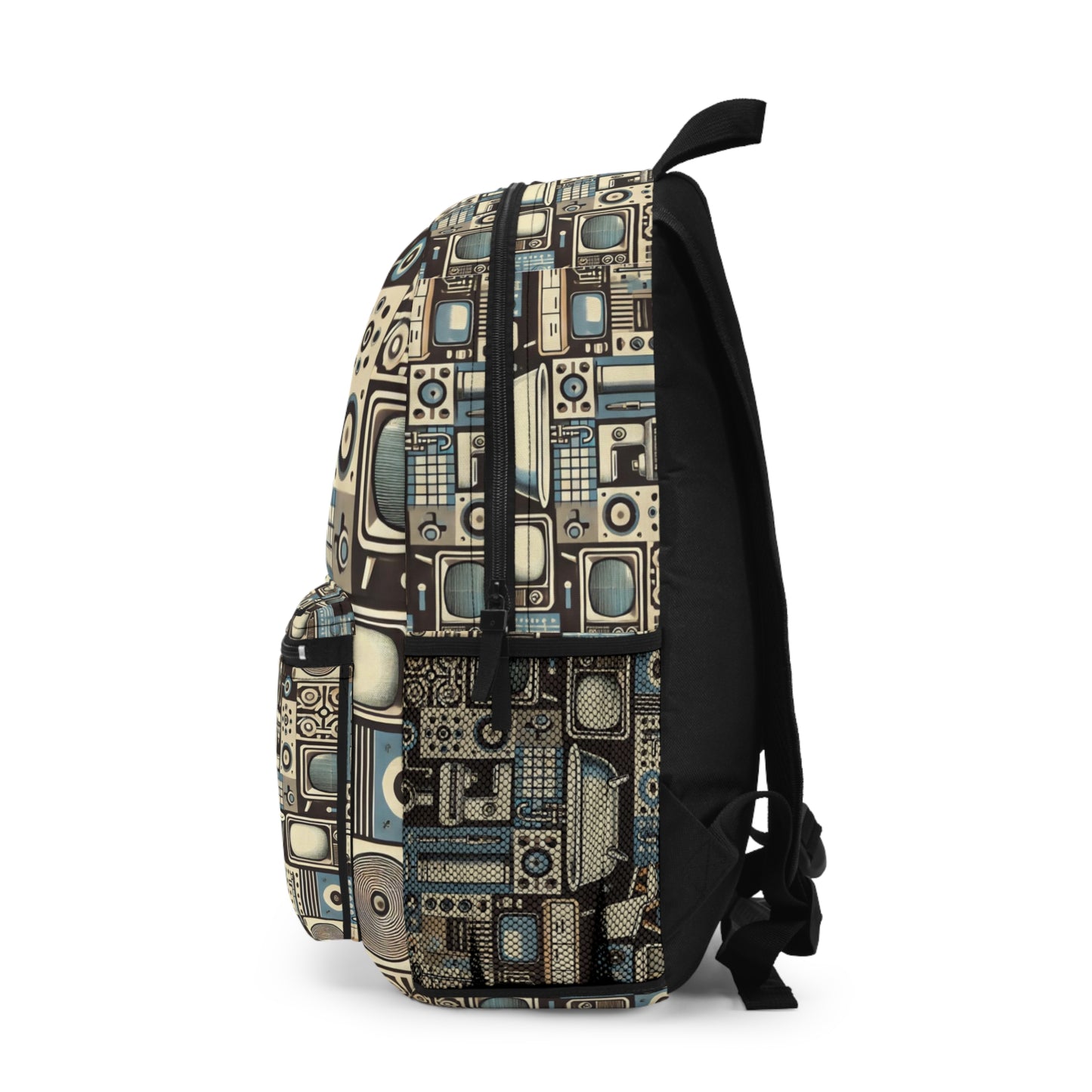 Retro Revival Minimalist AOP Backpack | Stylish and Durable | Lightweight | Perfect for Travel, School, & Daily Use