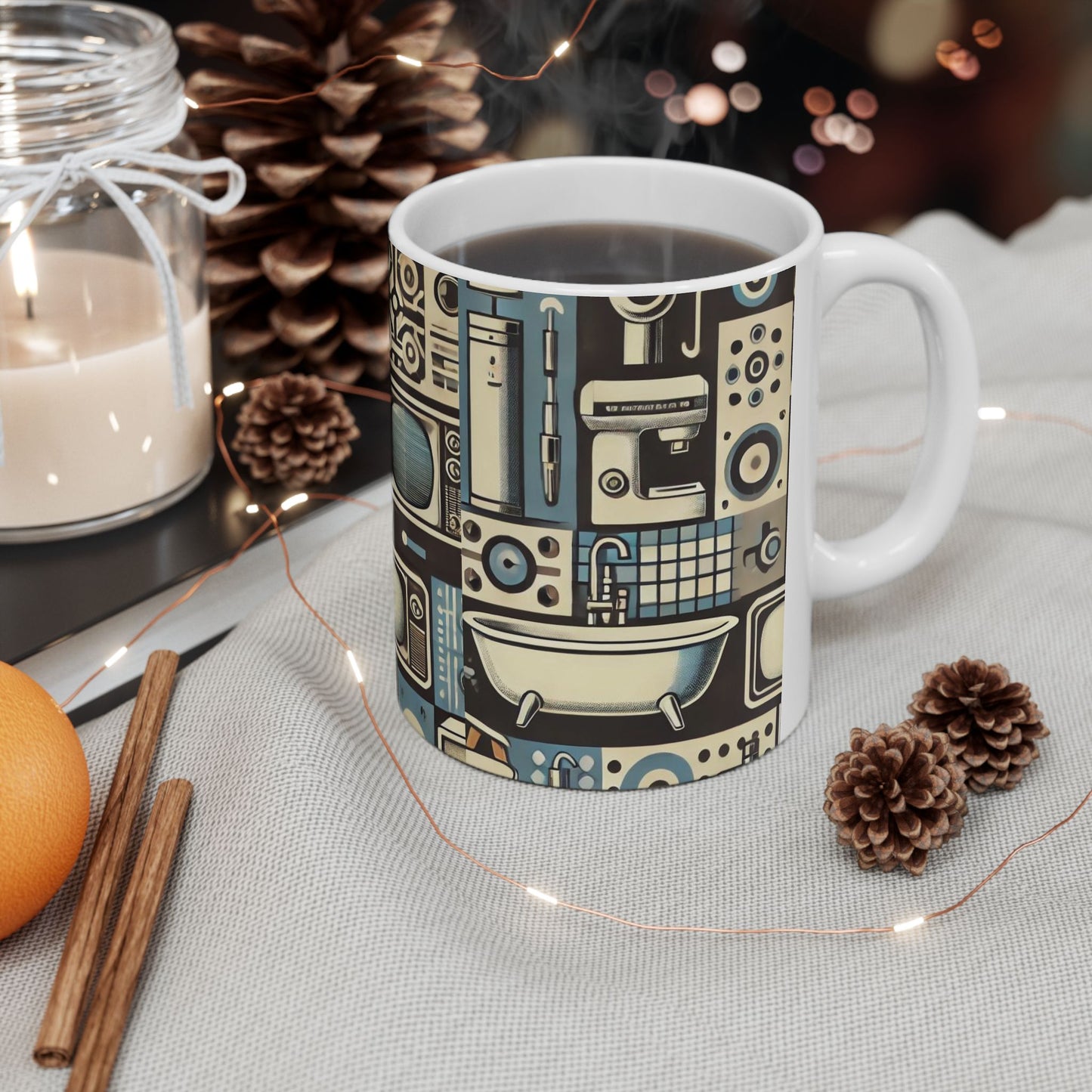 π¨ Minimalist Abstract Retro Revival Custom Coffee Mug β High Quality Gloss Finish β 11oz & 15oz