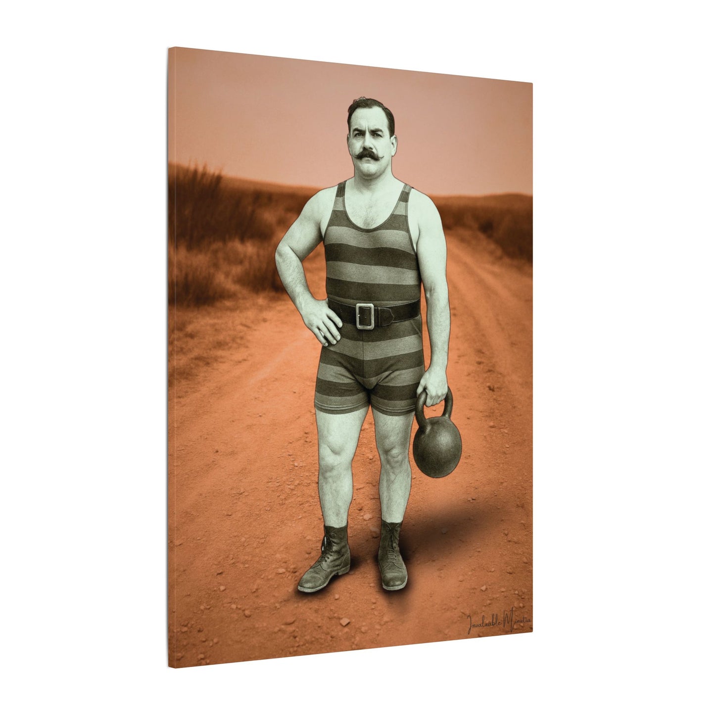 The Strongman – Matte Canvas Print (Gallery-Wrapped) 0.75" – Vintage Circus-Inspired Canvas Wall Art