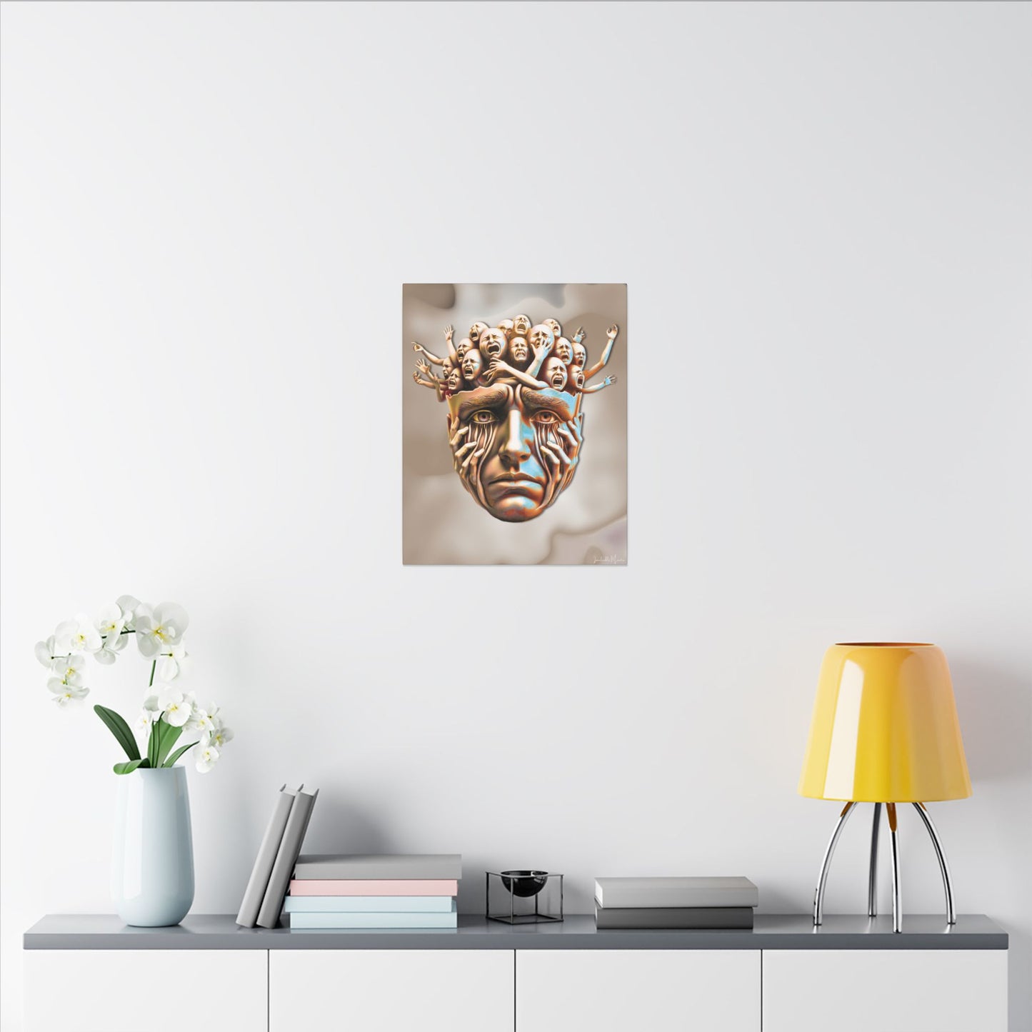 "Known." – Emotional Expressionism Stretched Vertical Canvas Wall Art - ADHD, Anxiety, Depression Reflection