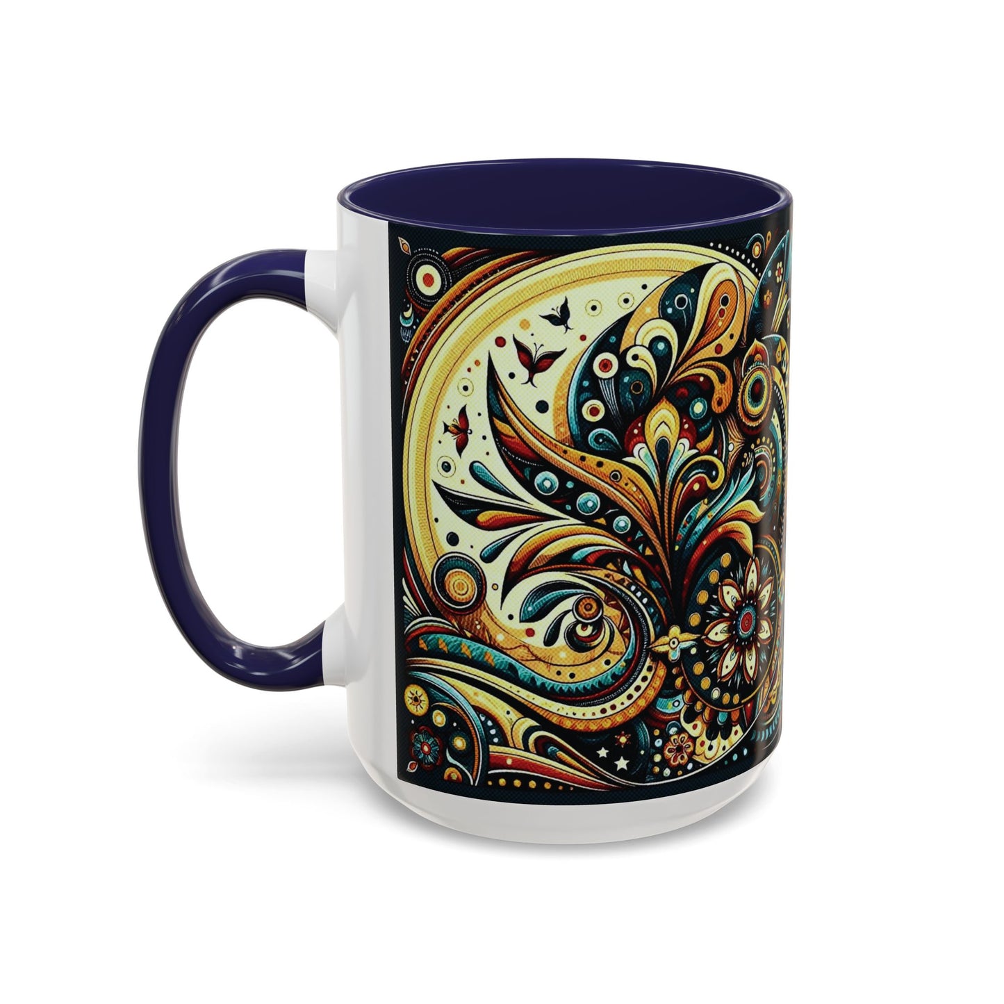βοΈ Accent Coffee Mug (11, 15oz) β Beautiful Boho Style Graphic πΏ