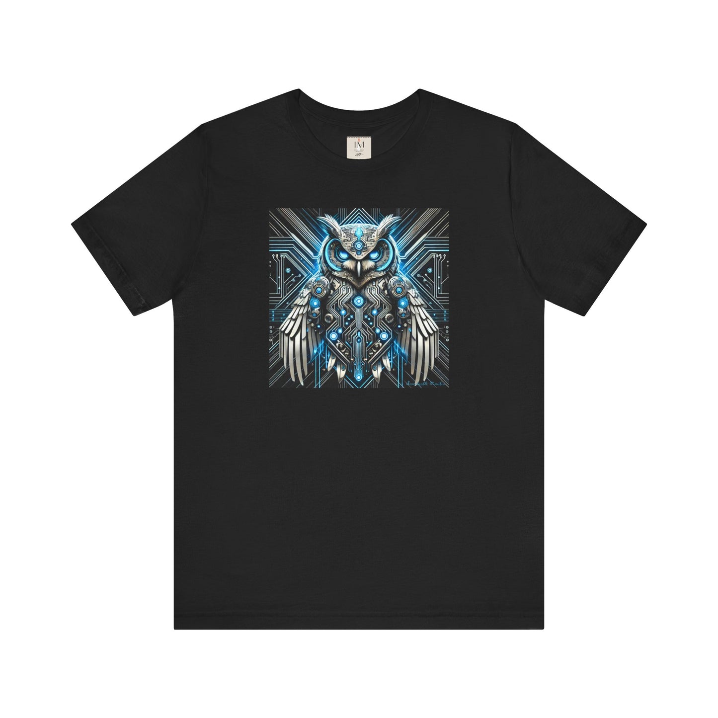 Mystical Cybernetic Owl Graphic Tee - Unisex Tch Short Sleeve T-Shirt