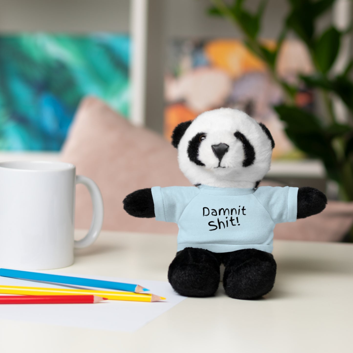 8" Funny Stuffed Animal Gift for Adults, Cute Plush Toy, Humor Bear, Sarcastic Gifts, Quirky Decor, Comfort Toy with Quote