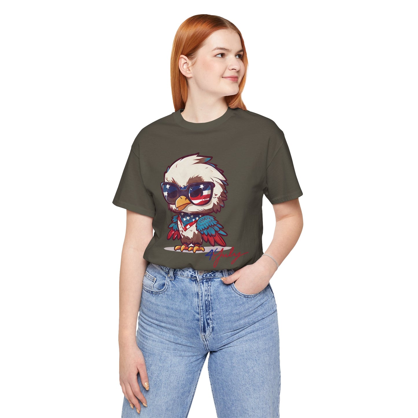 Cool Patriot Eagle Tee β Unisex Bella+Canvas Jersey - 4th of July T-shirt