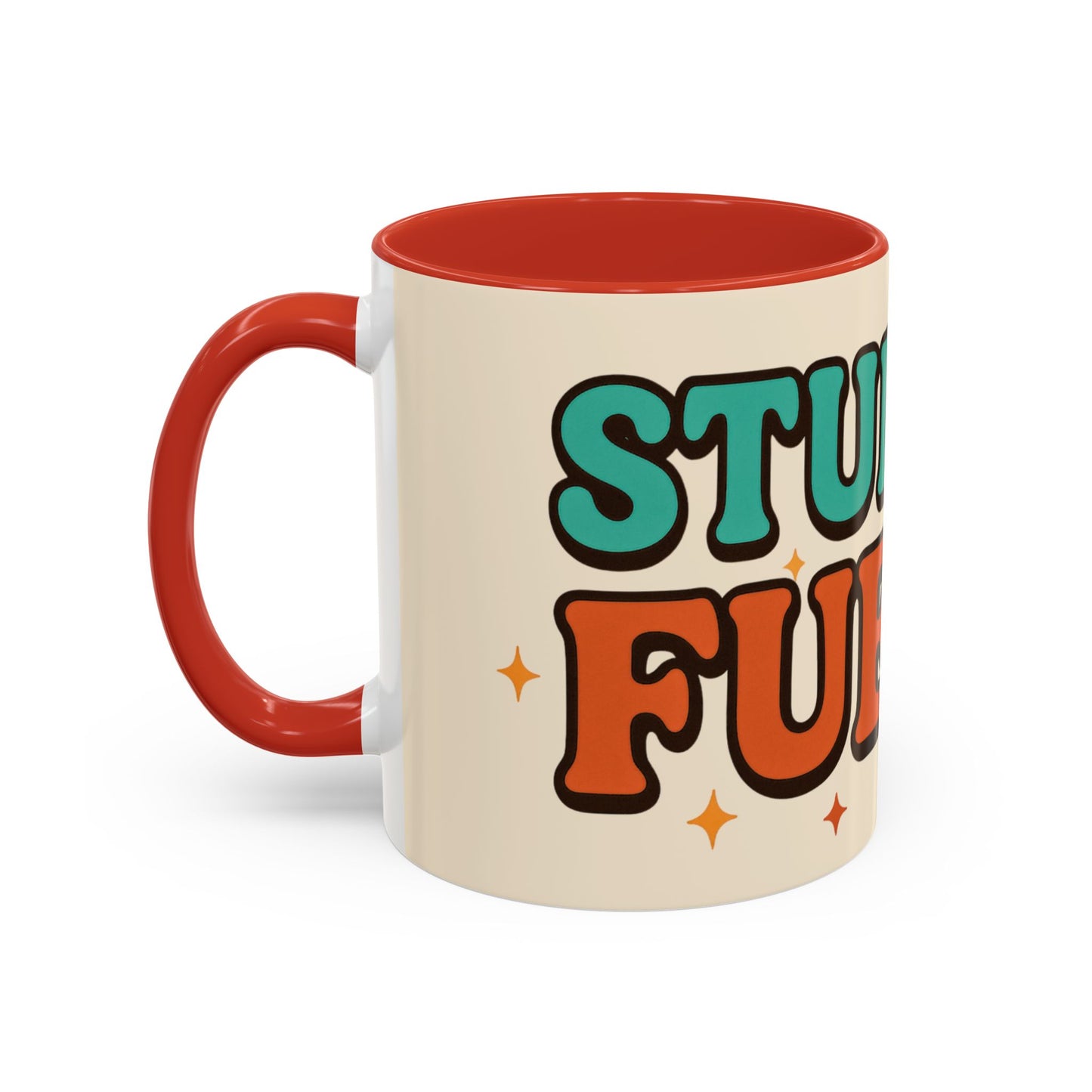 Study Fuel Color Accent Mug (11oz/15oz) – Retro Teacher/Student Coffee Cup • Back to School • Durable Ceramic