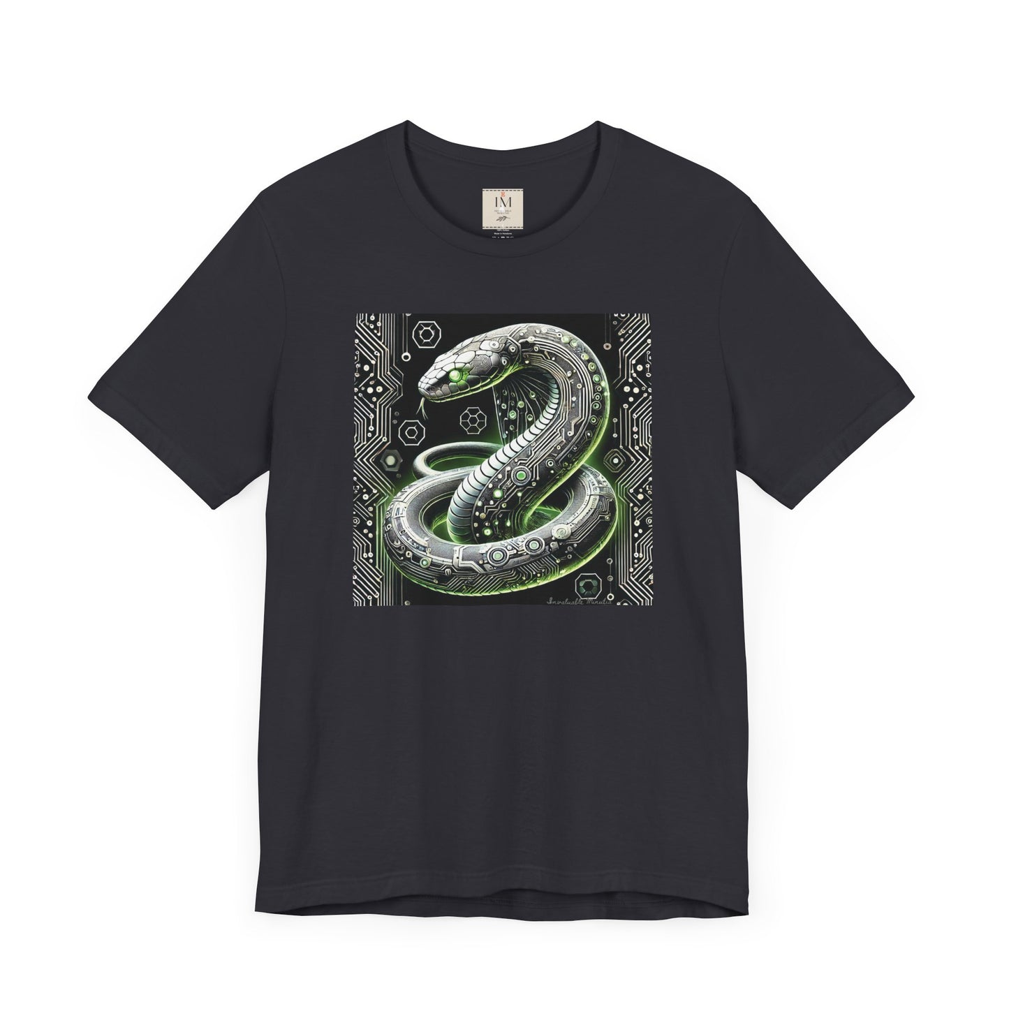 Cyber Snake Unisex Short Sleeve Tee - Futuristic Design for Tech Enthusiasts