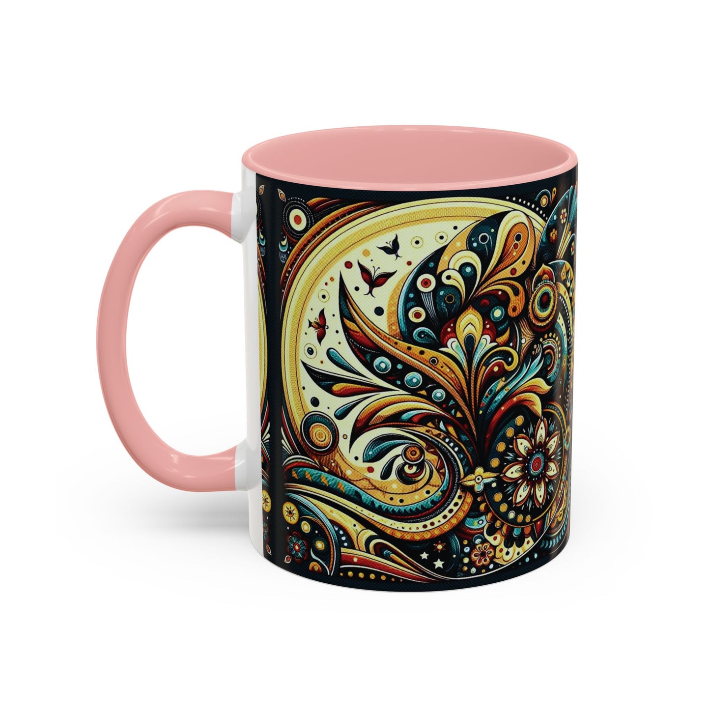 βοΈ Accent Coffee Mug (11, 15oz) β Beautiful Boho Style Graphic πΏ