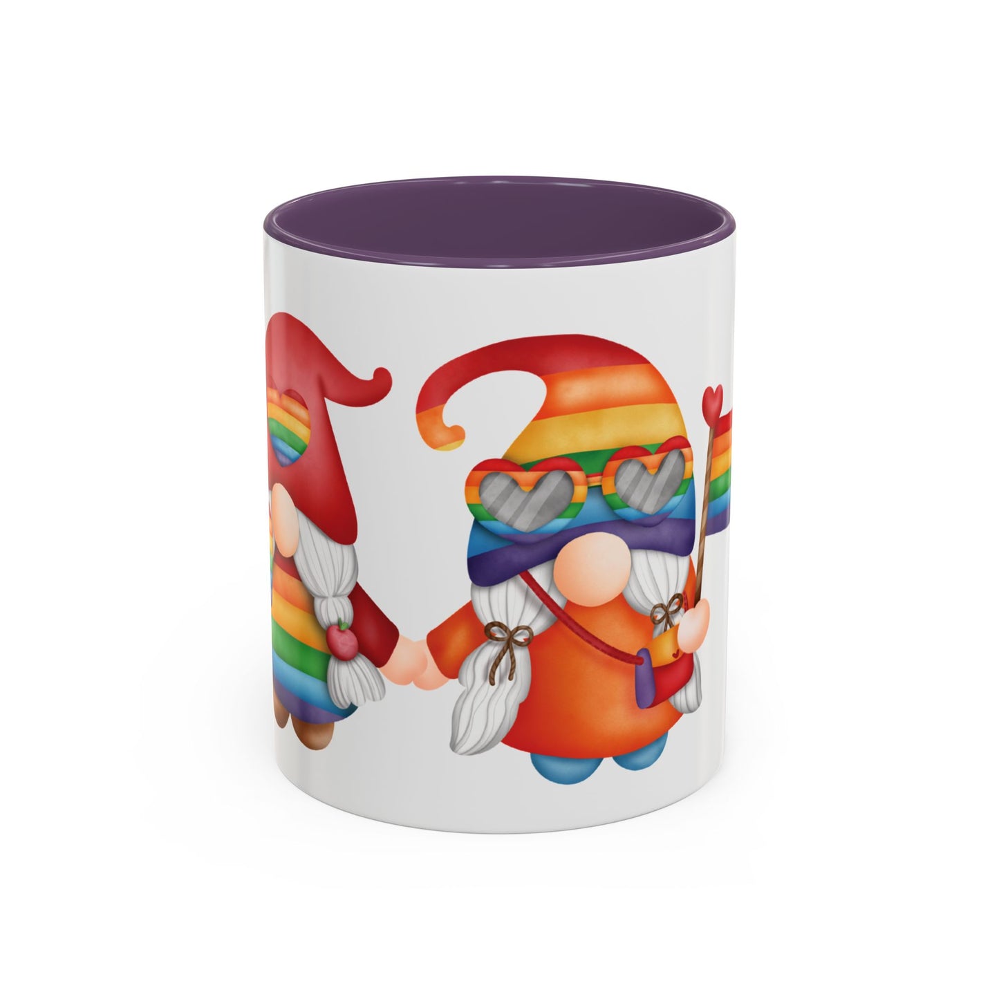 Pride Gnome Accent Mug | Rainbow Love Coffee Cup | 11oz & 15oz