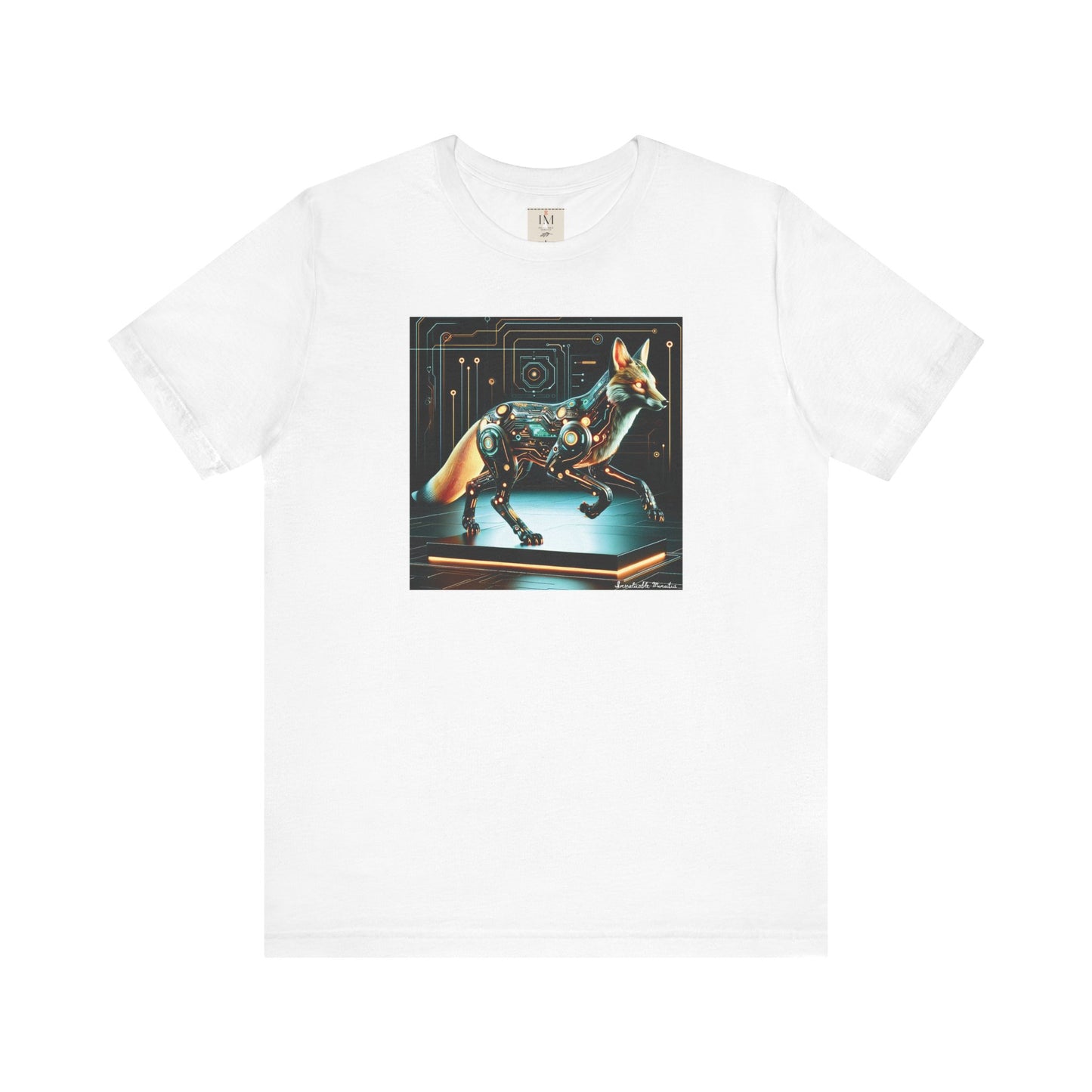 Futuristic Cybernetic Fox Graphic Tee - Unisex Jersey Short Sleeve T-Shirt