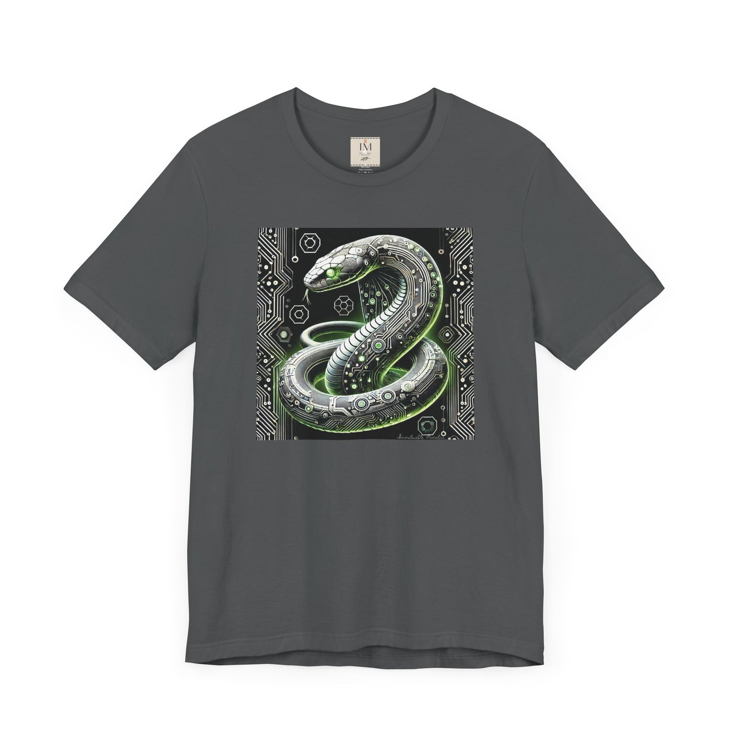 Cyber Snake Unisex Short Sleeve Tee - Futuristic Design for Tech Enthusiasts