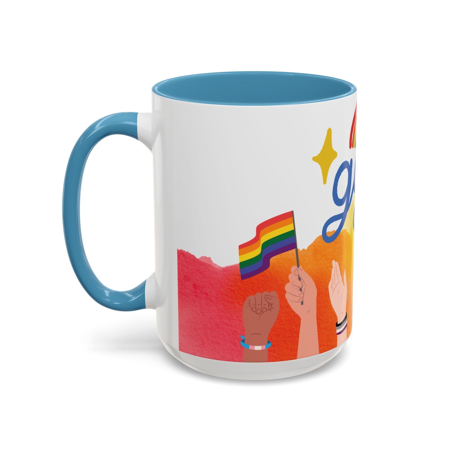 Bold Pride Accent Mug | Fun LGBTQ+ Gift | 11oz & 15oz Options